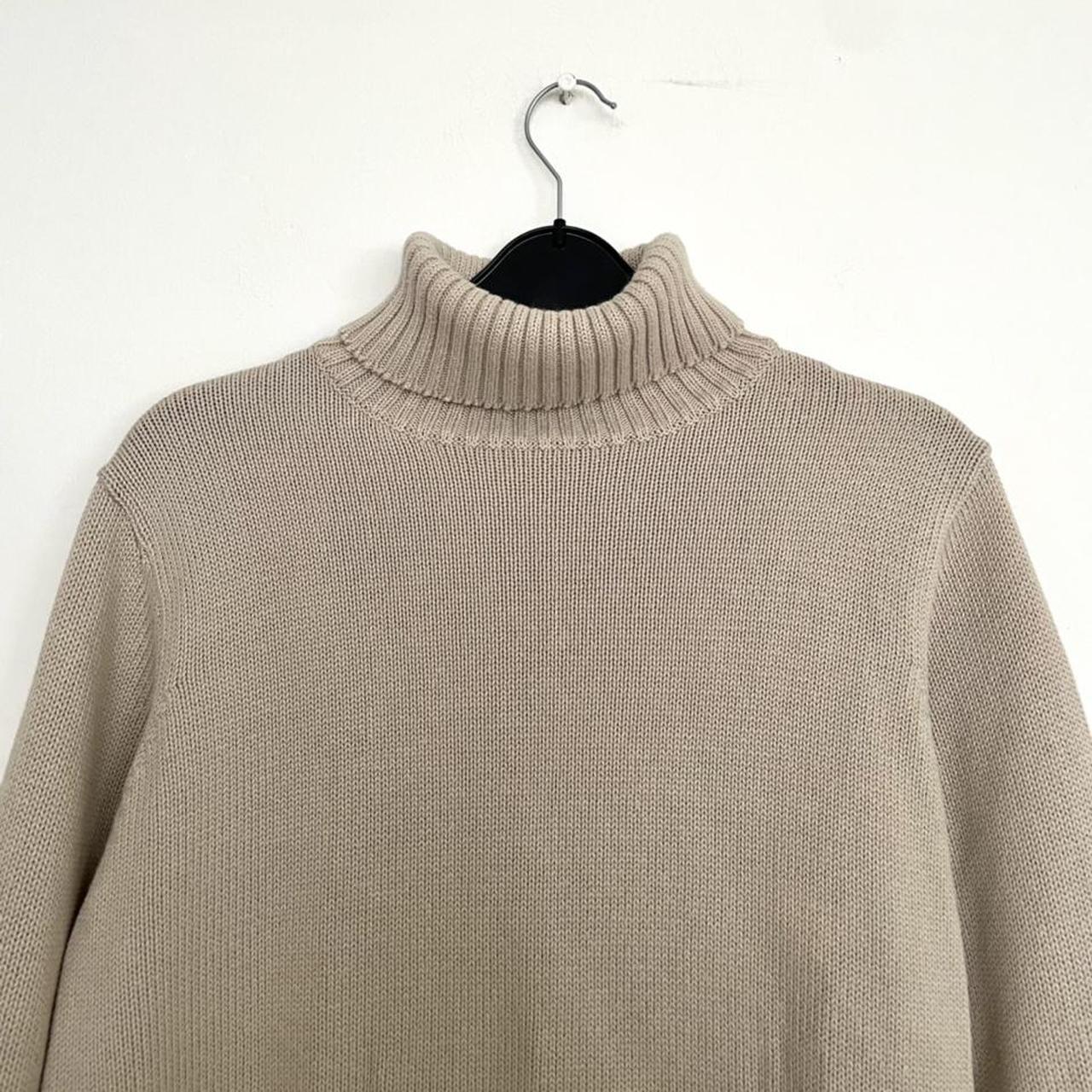 Vintage Tigi-Wear beige turtleneck jumper In Depop