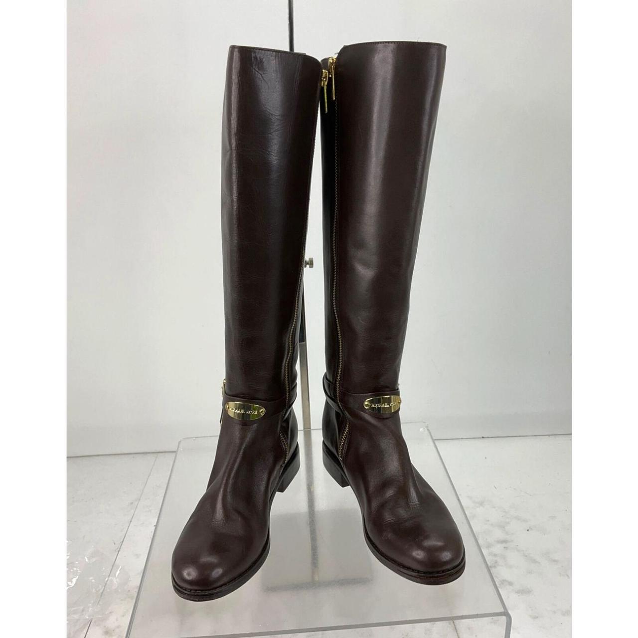 Michael kors dark brown boots best sale