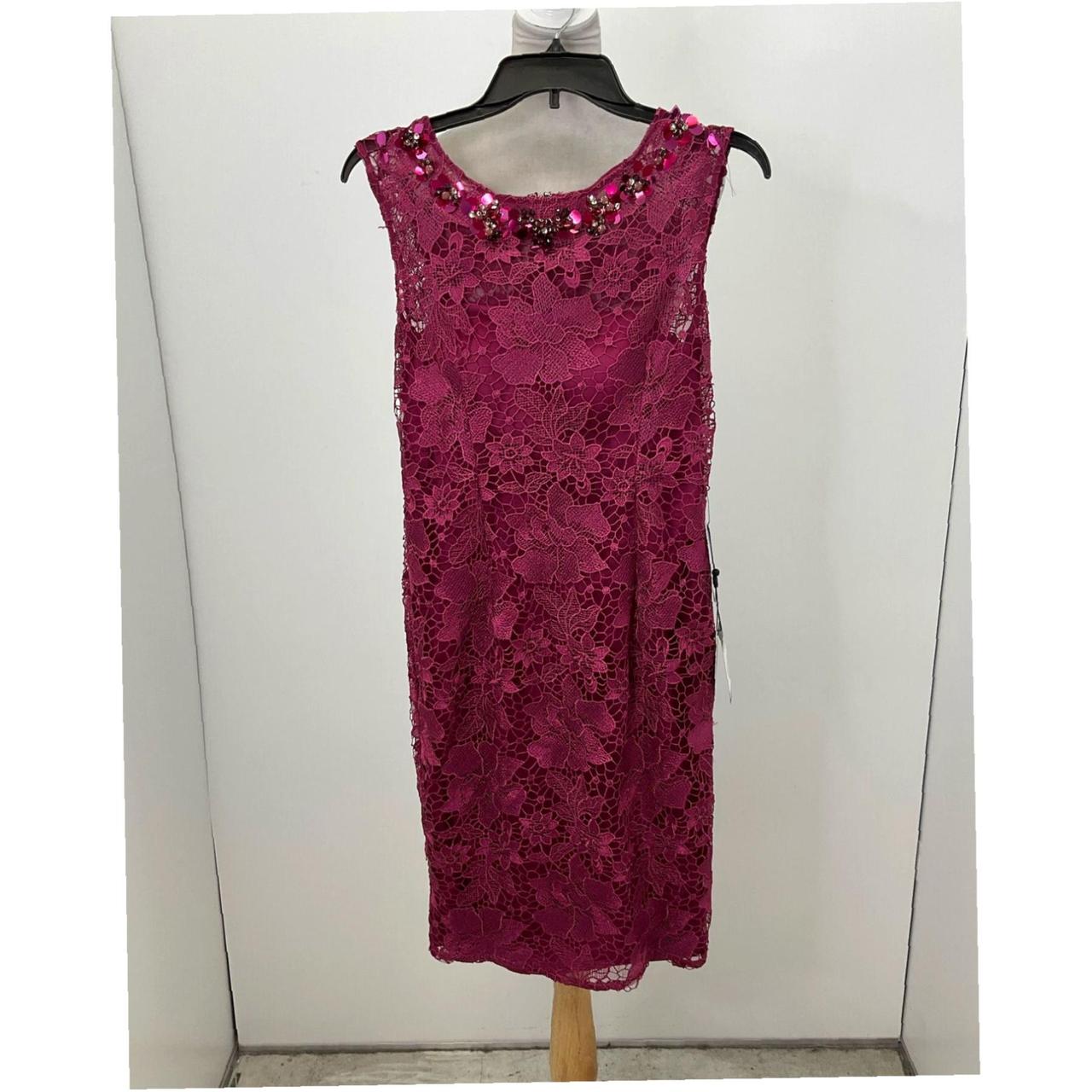 Adrianna papell pink lace dress best sale