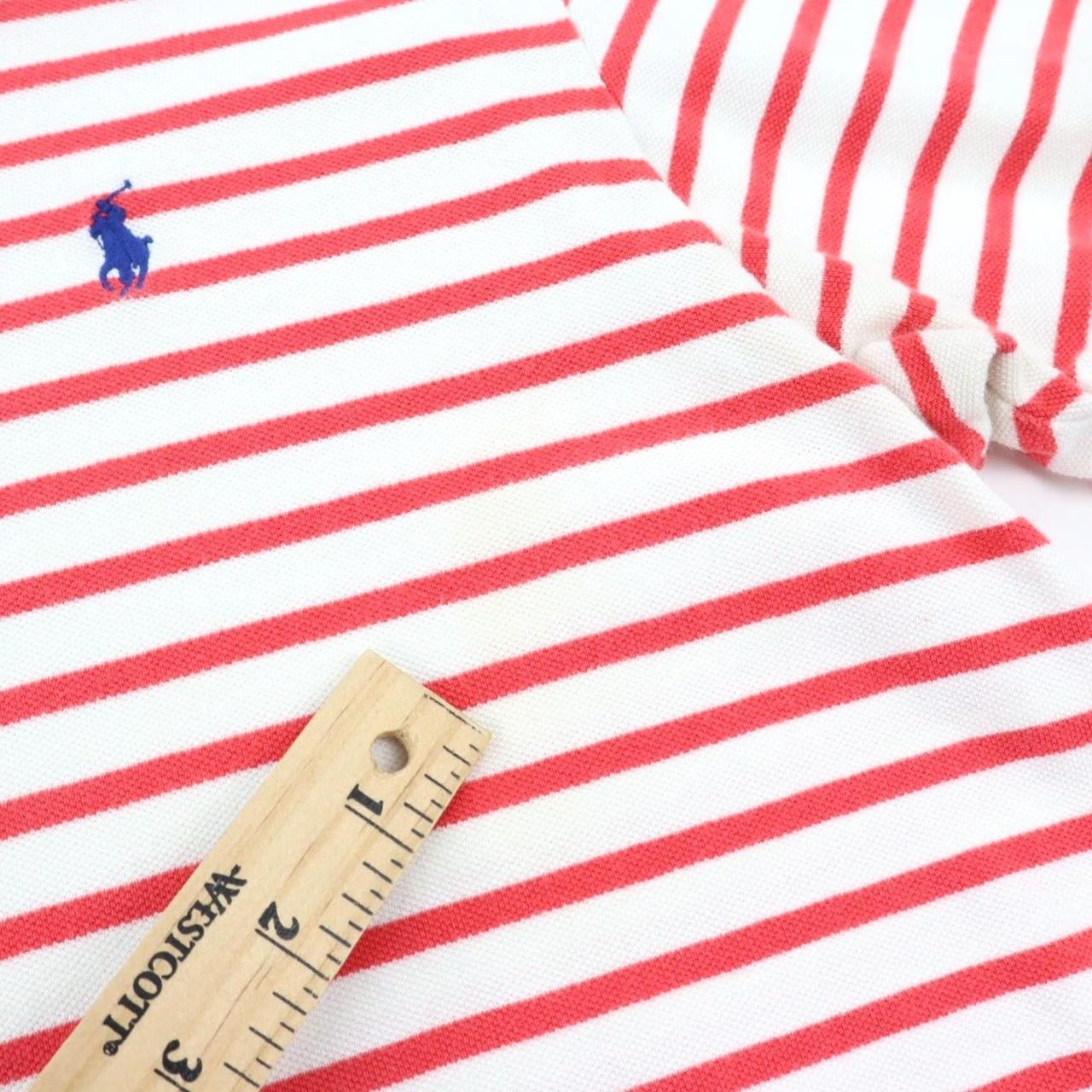 Vintage Men's Polo shirt - Pink/White - L – VINTA… - image 3