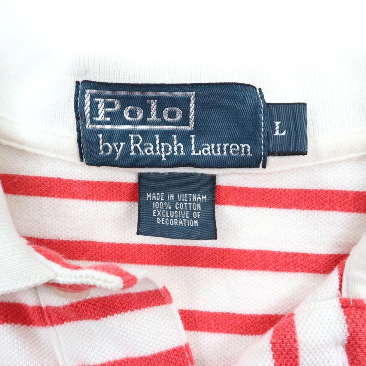 Vintage Men's Polo shirt - Pink/White - L – VINTA… - image 7