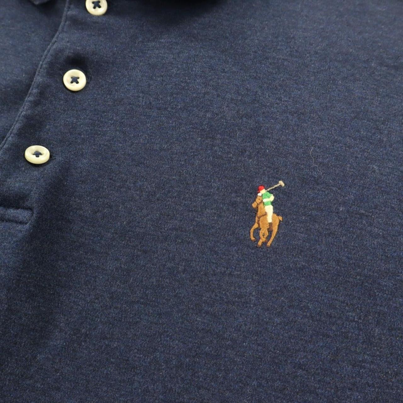 Vintage Men's Polo shirt - Blue/Navy - L – POLO R… - image 2