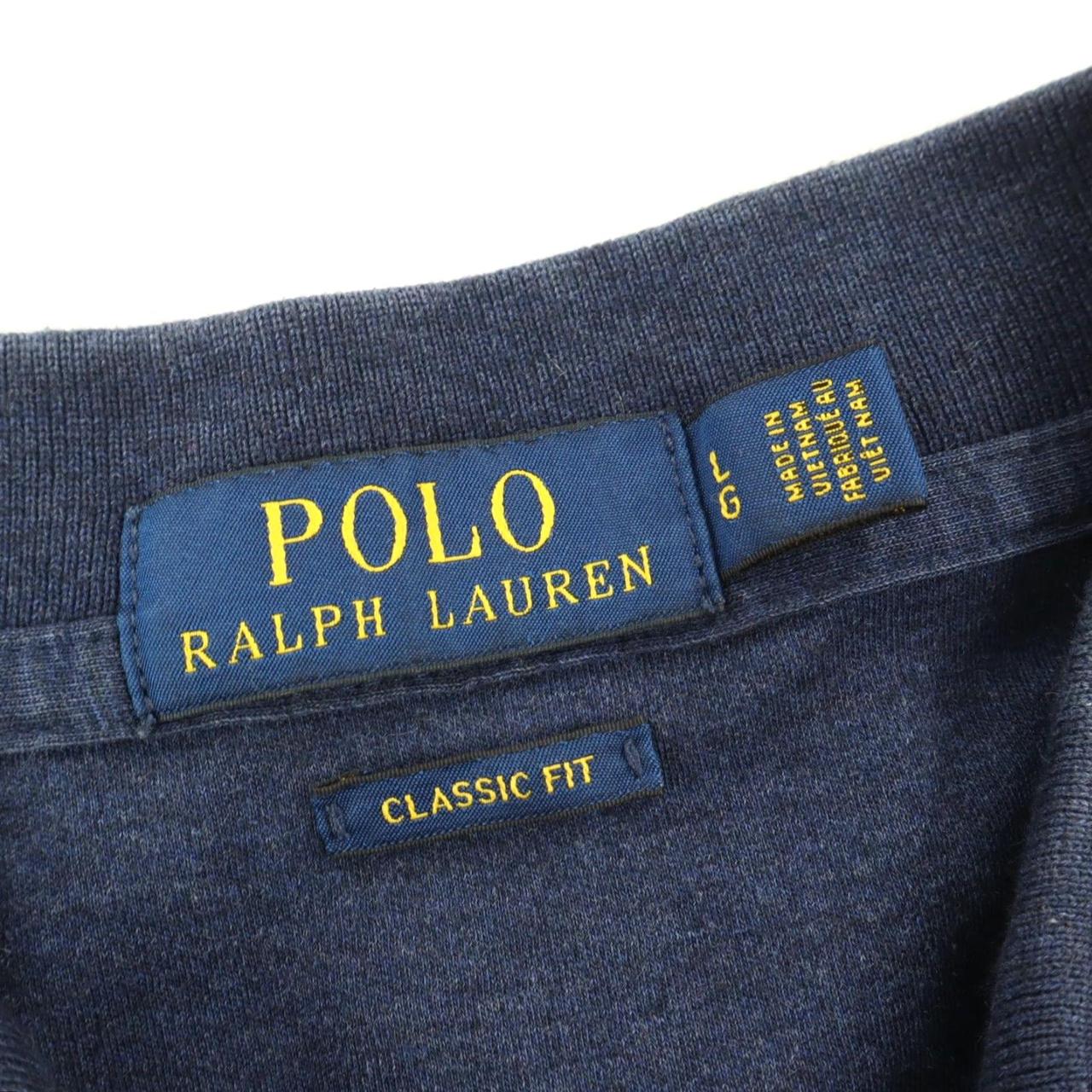 Vintage Men's Polo shirt - Blue/Navy - L – POLO R… - image 3