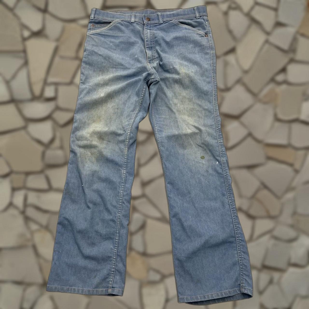 Vintage Men's Bootcut Jeans - Orange/Blue - 36" –… - image 1