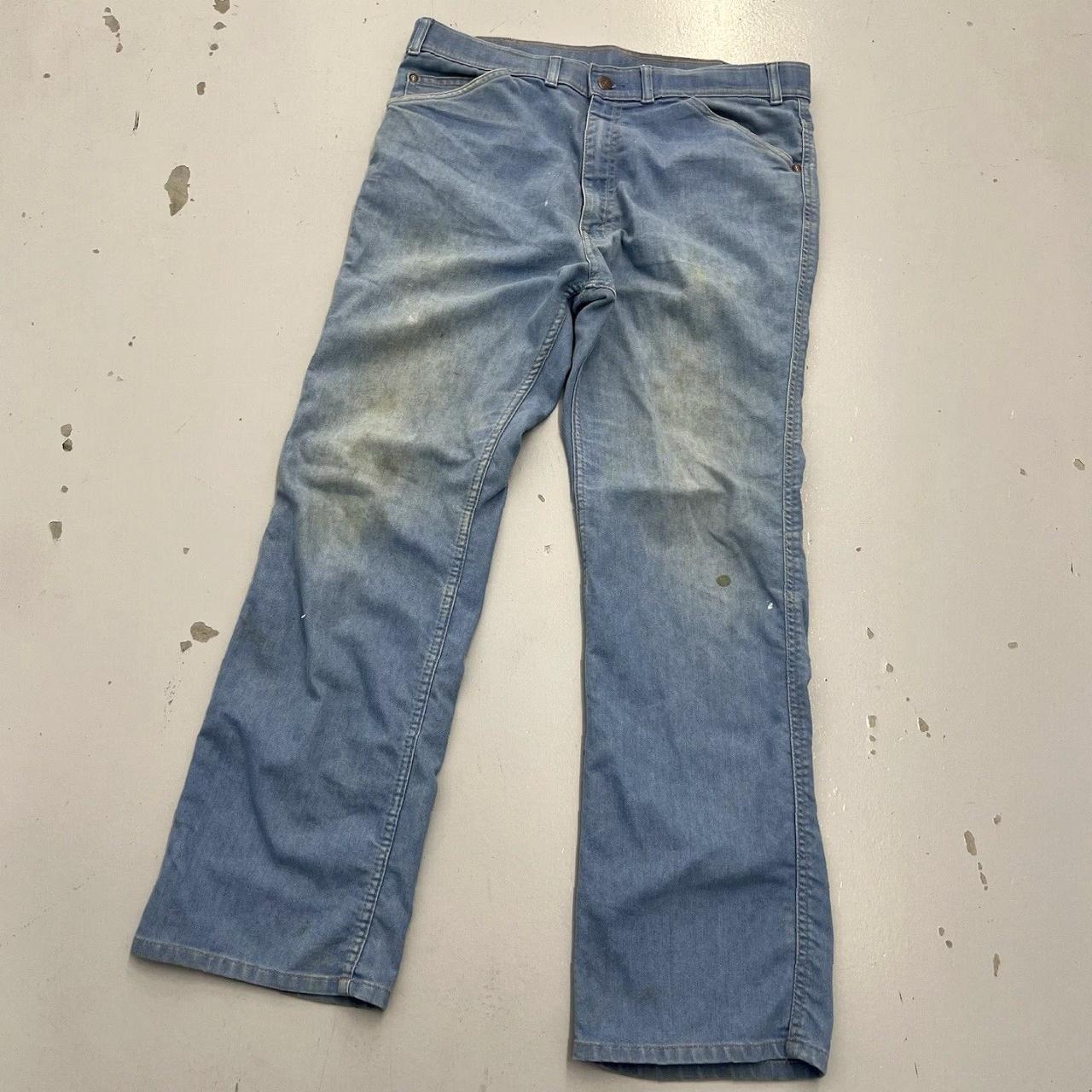 Vintage Men's Bootcut Jeans - Orange/Blue - 36" –… - image 2