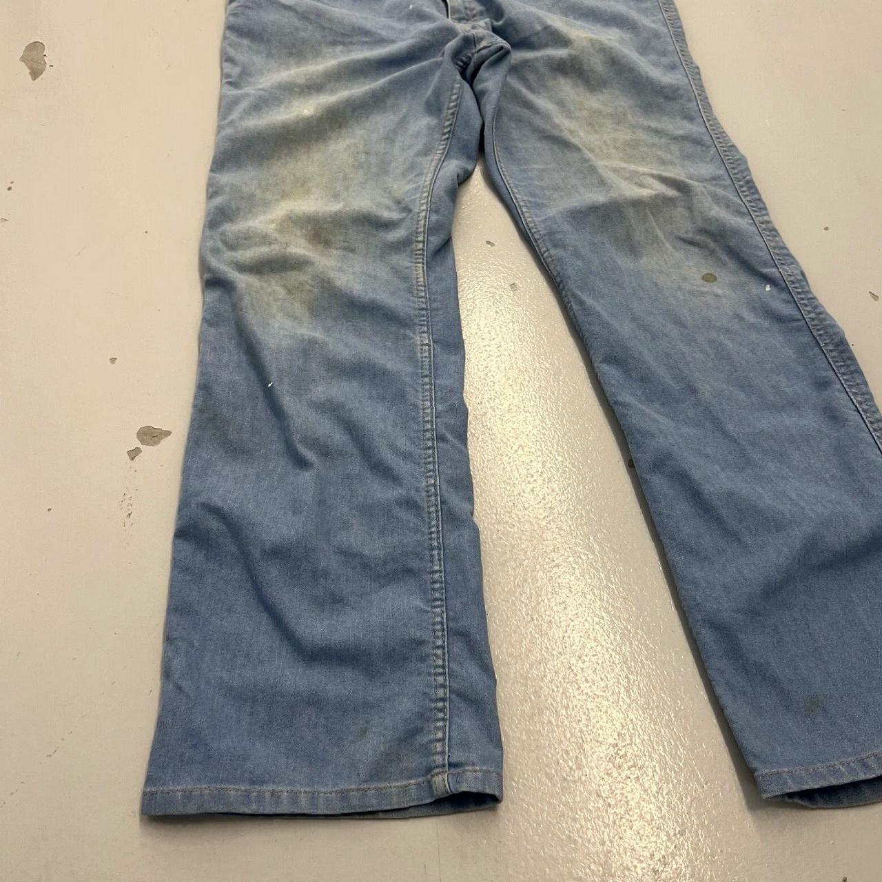 Vintage Men's Bootcut Jeans - Orange/Blue - 36" –… - image 5