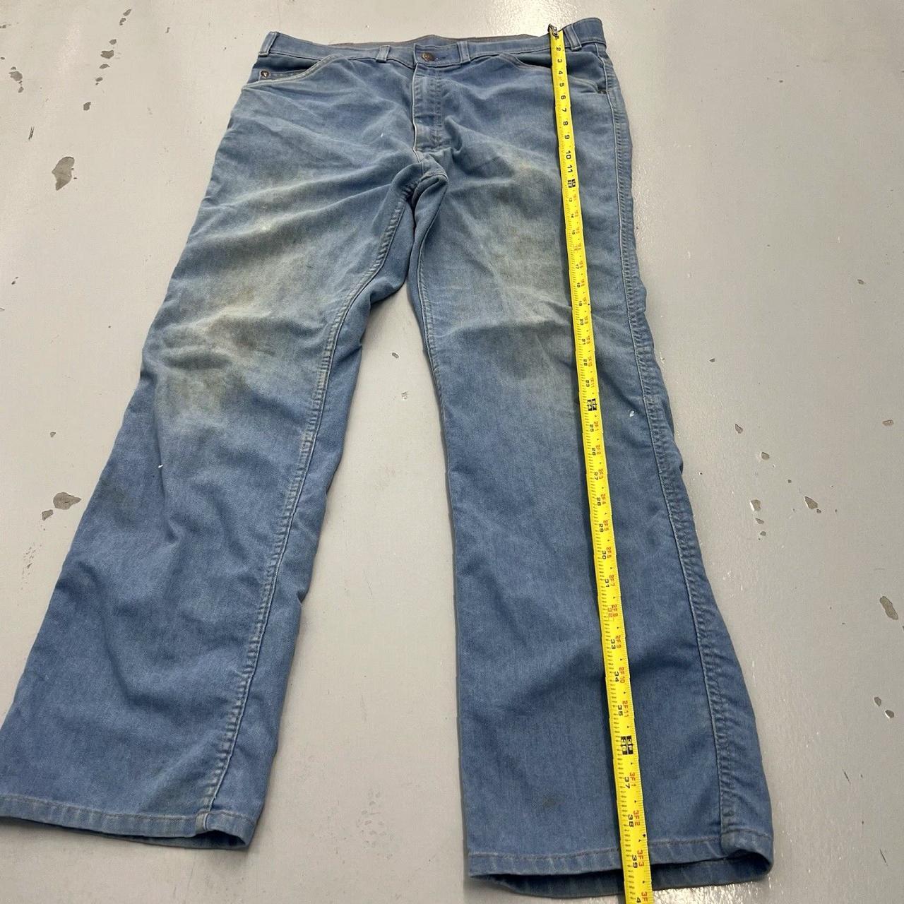 Vintage Men's Bootcut Jeans - Orange/Blue - 36" –… - image 6