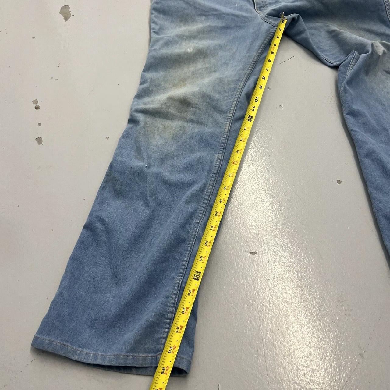 Vintage Men's Bootcut Jeans - Orange/Blue - 36" –… - image 7