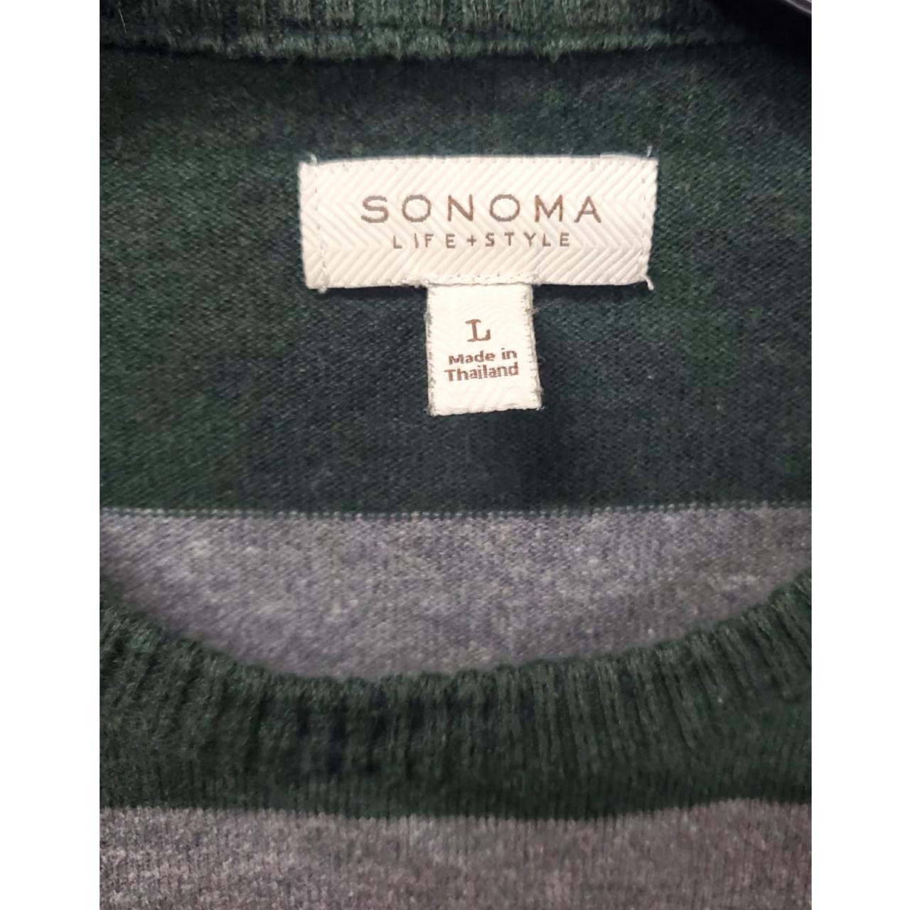 Vintage Men's Sweater - Green - L – Mens Sonoma L… - image 3