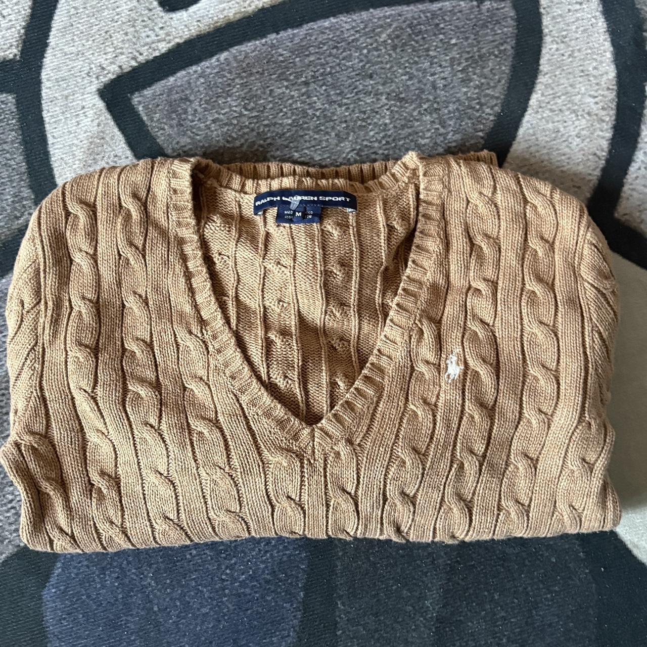 Ralph lauren-cable-knit-v-neck-jumper - Depop