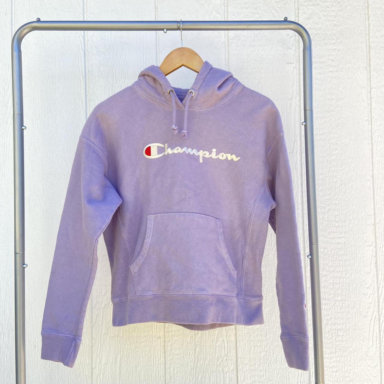 Champion lavender hot sale reverse weave hoodie