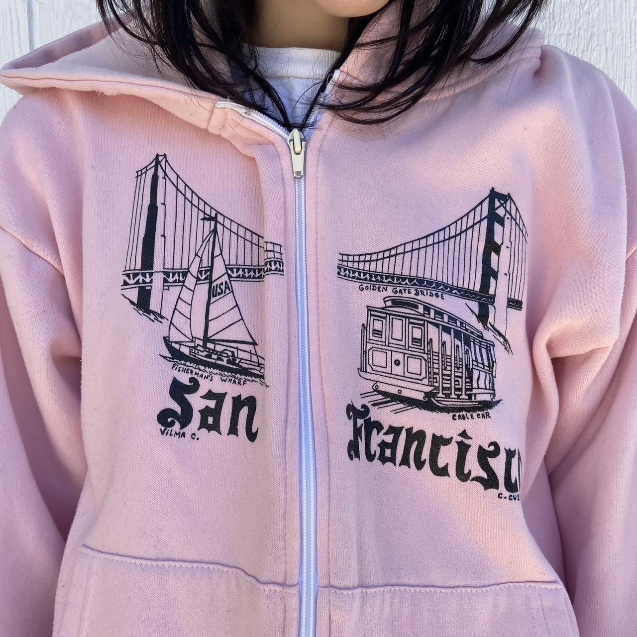 Men's Pink and Black Hoodie Depop