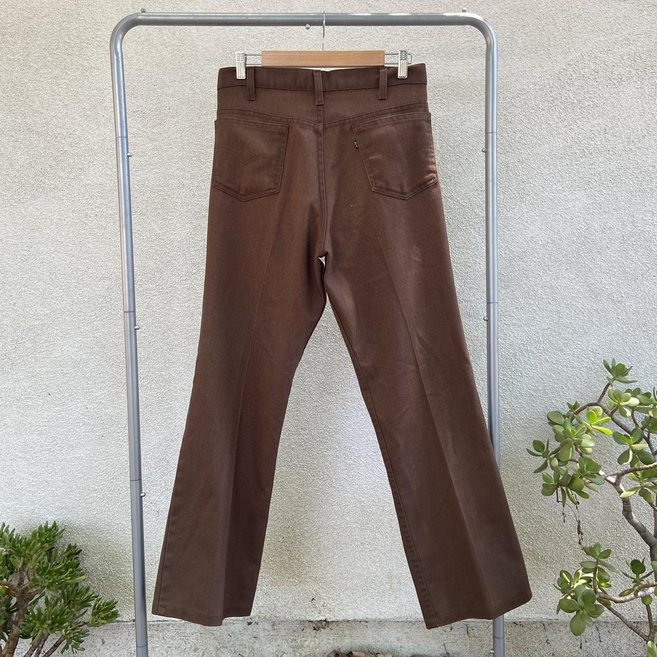 Brown vintage 70s Levis flare pants Size marked... - Depop