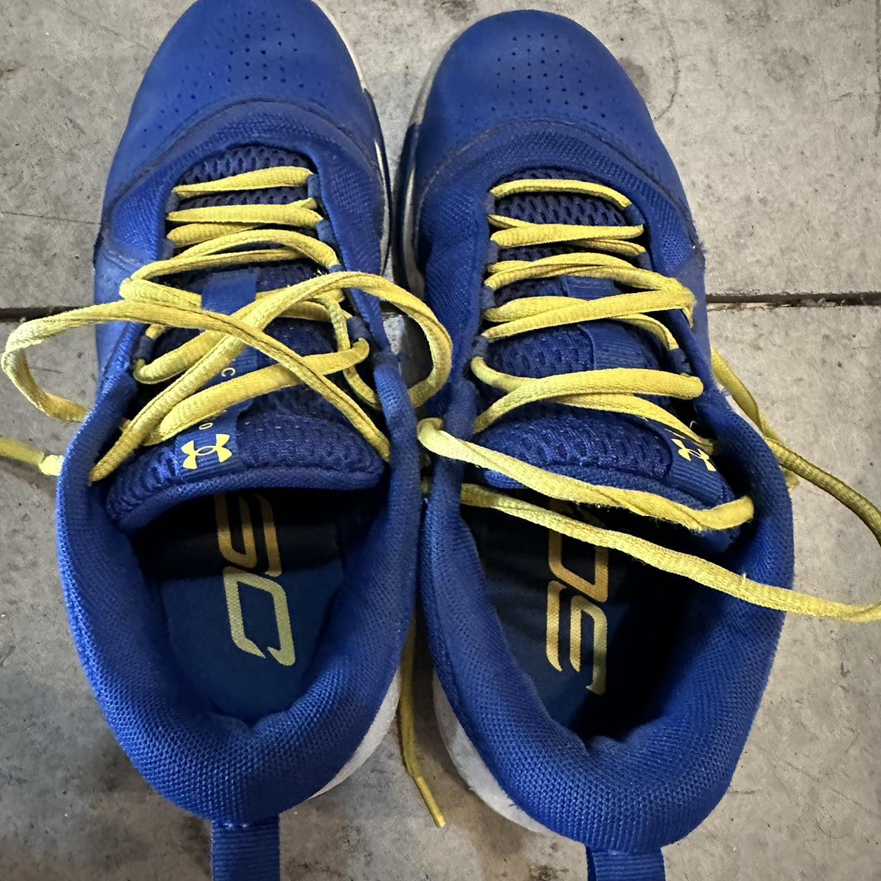 Curry 4 blue and yellow on sale