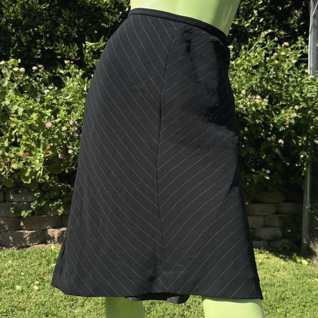 Style & Co Women's Party Skirt - Black/White - 12 – VINTAGE 90s OFFICE SIREN PINSTRIPE LOWRISE SKIRT …