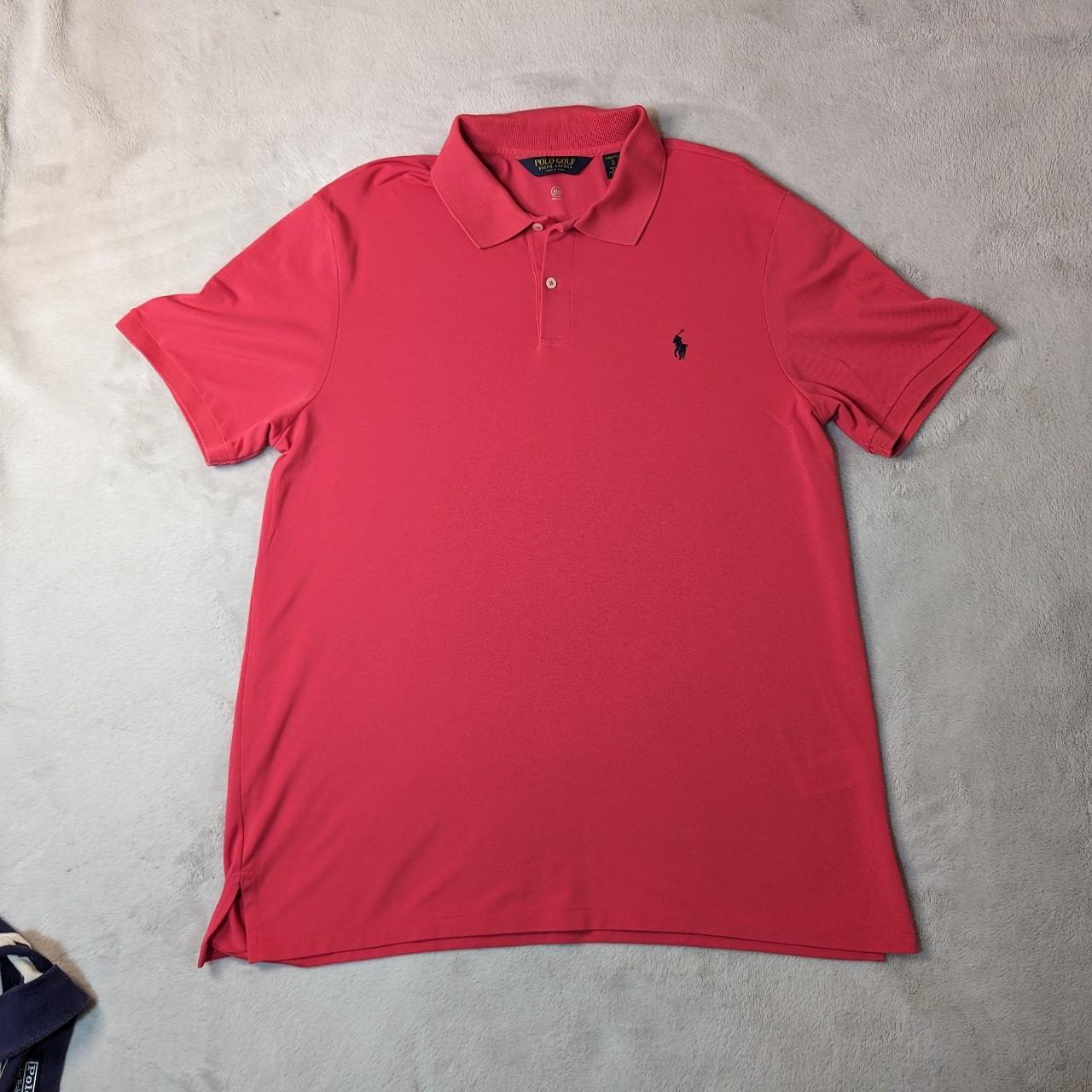 °Ralph Lauren Pink Golf polo shirt with sports... - Depop