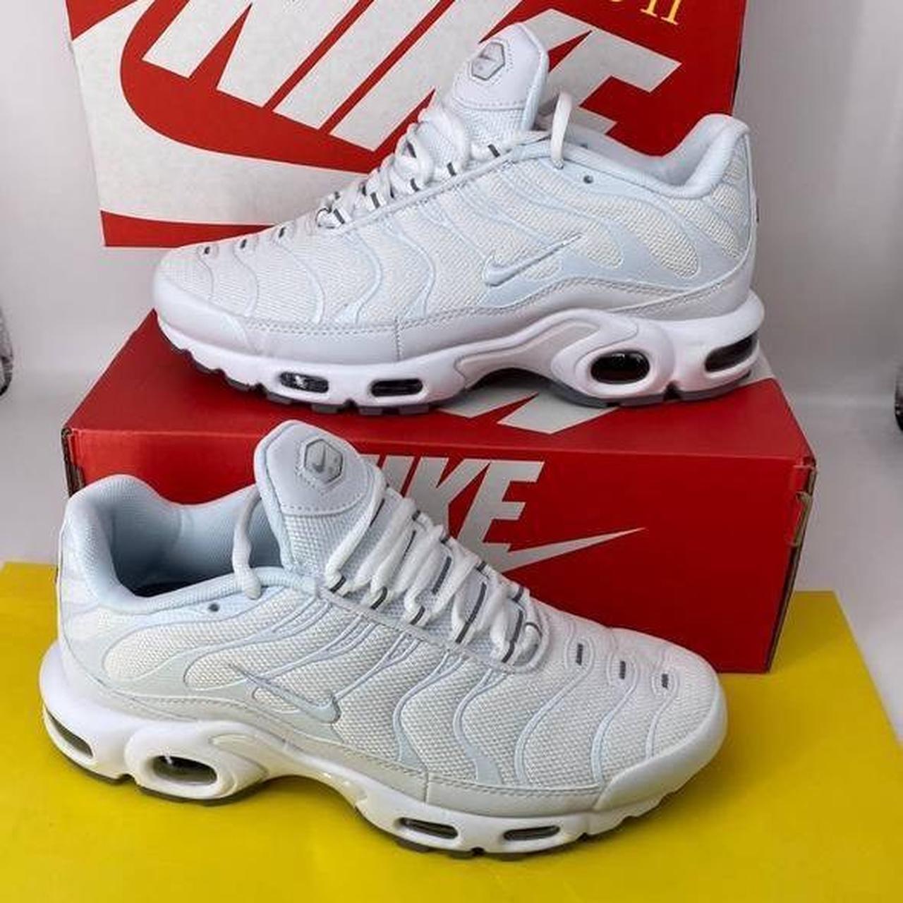 White TNs Sizes 6-11 Comes With Box - Depop