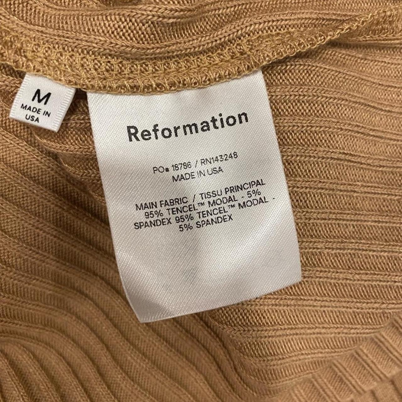 売れ筋商品お見逃しなく Reformation Ribbed Maxi Collared Dress Size | Depop ワンピース