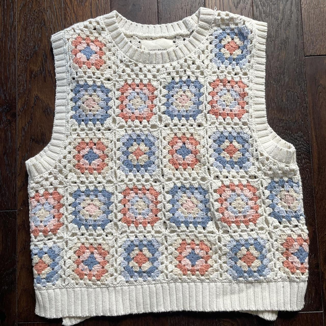 Lucky Brand Crochet Vest.