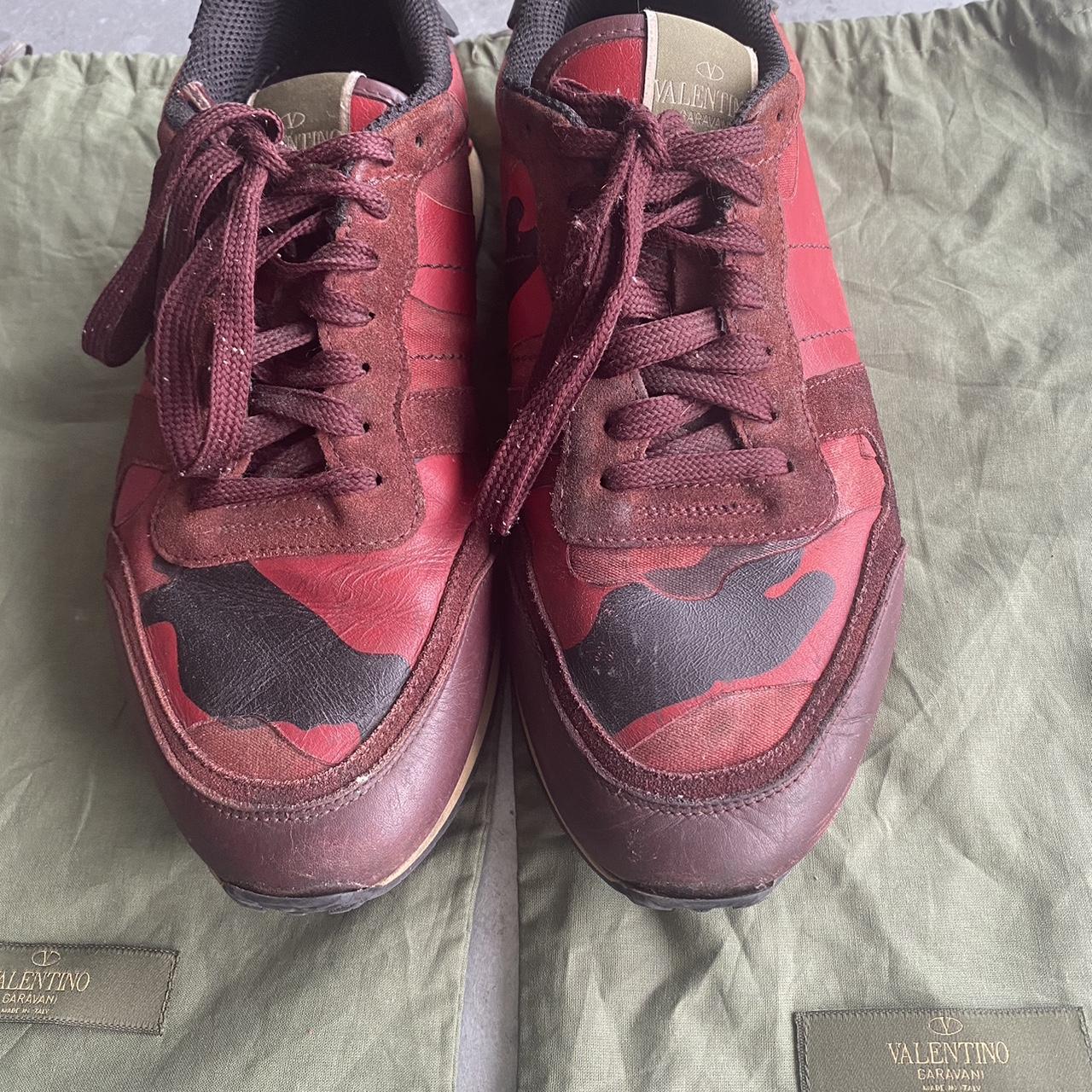 Valentino Garavani Red Camo Print trainers,