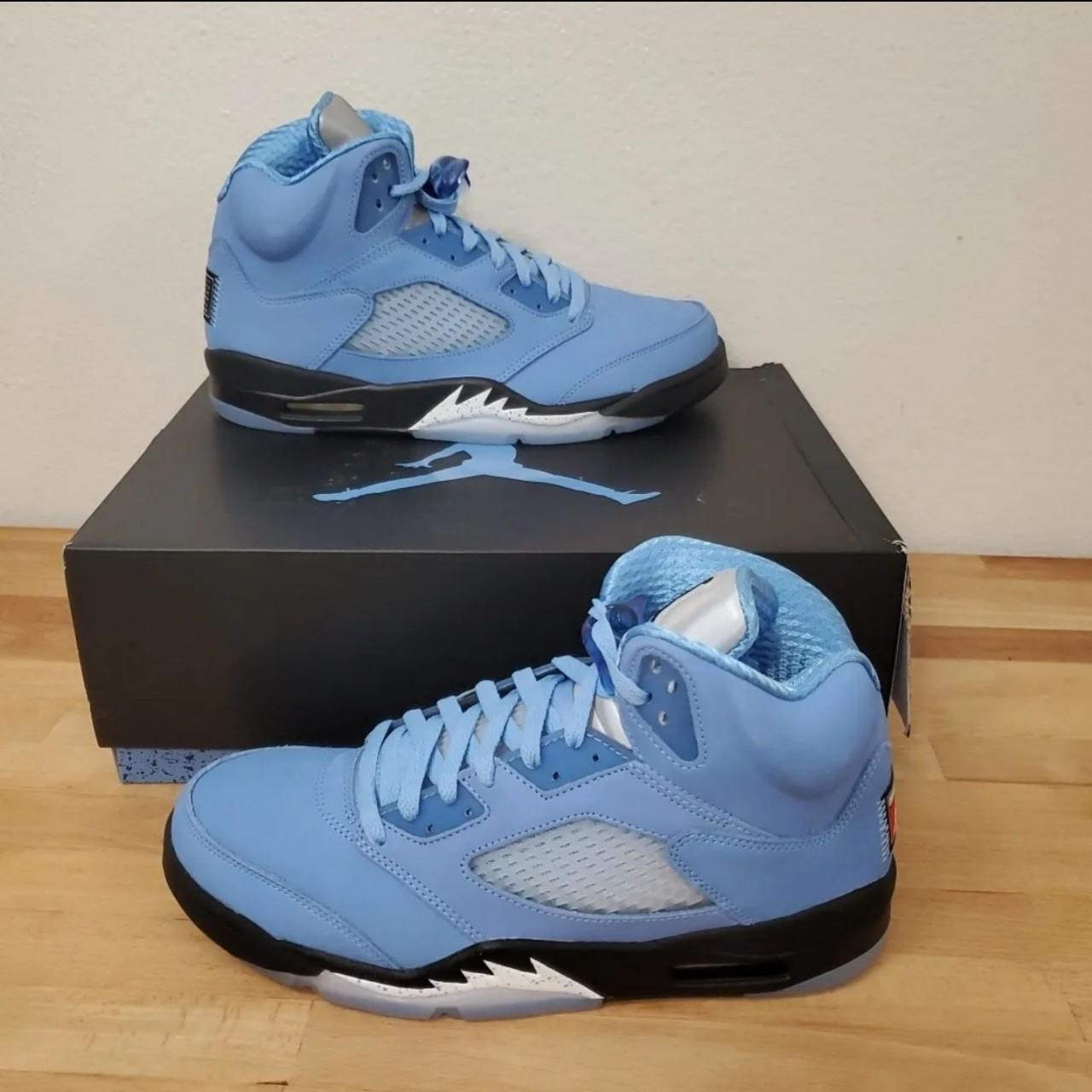 Nike Air Jordan 5 Retro SE UNC University Blue Black | Depop