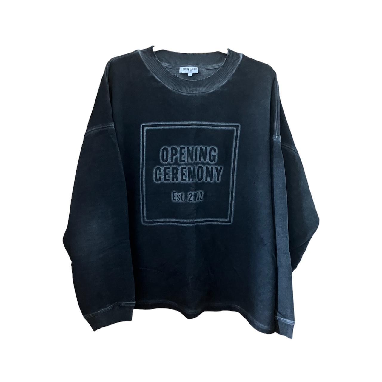 Opening Ceremony — Charcoal Smoke Cropped Crewneck... - Depop