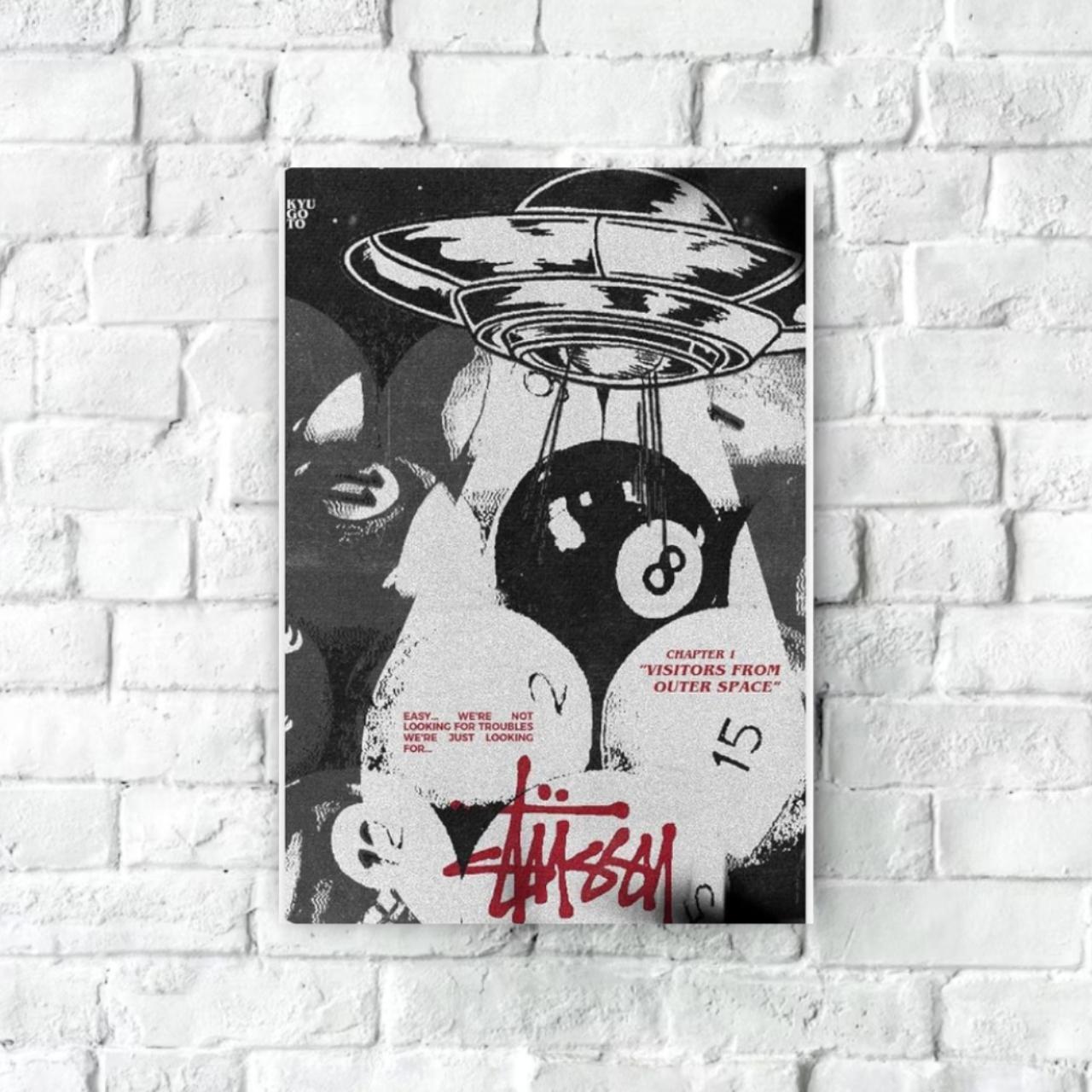 Poster Stussy 8 Ball Ufo 10x15 #stussy #poster | Depop