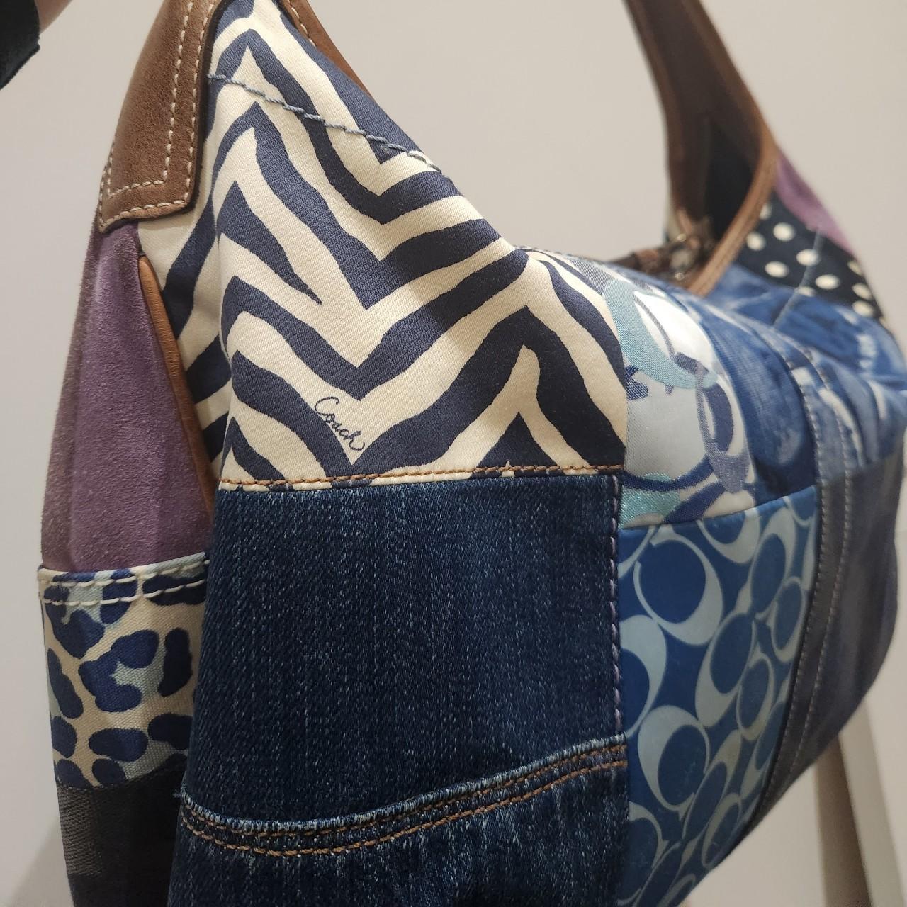 Coach Denim Jean Patchwork fashion Hobo Shoulder Bag. Y2k.