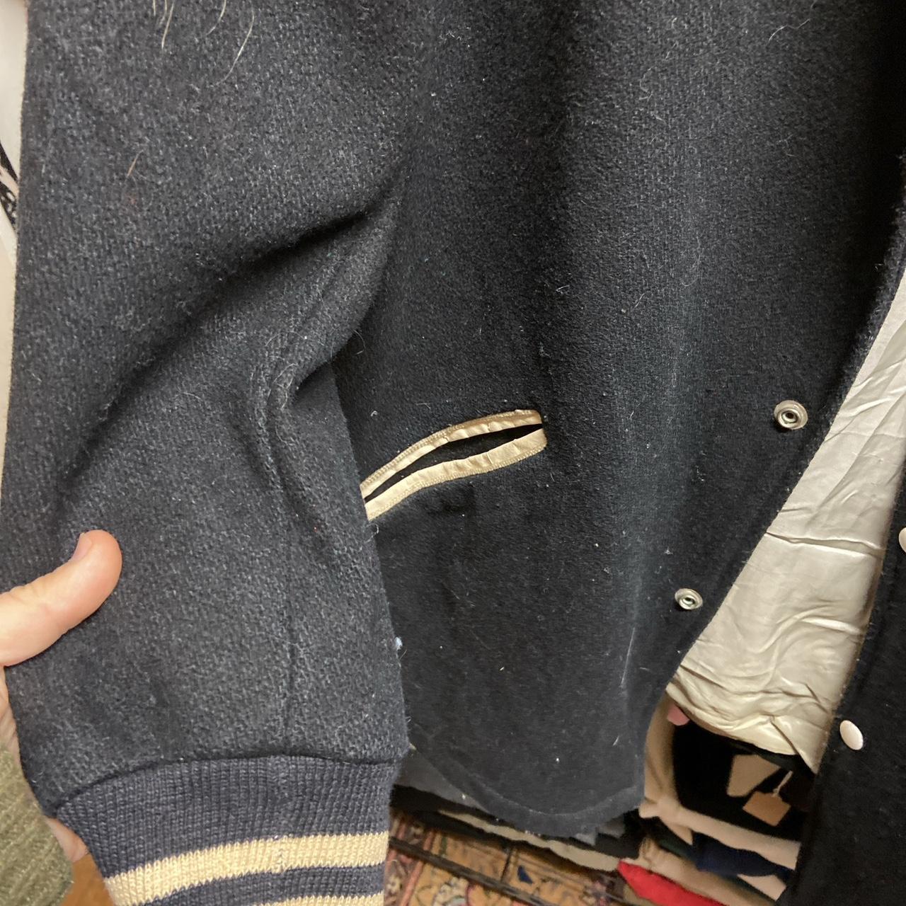1960s black varsity jacket size xl vintage #vintage... - Depop