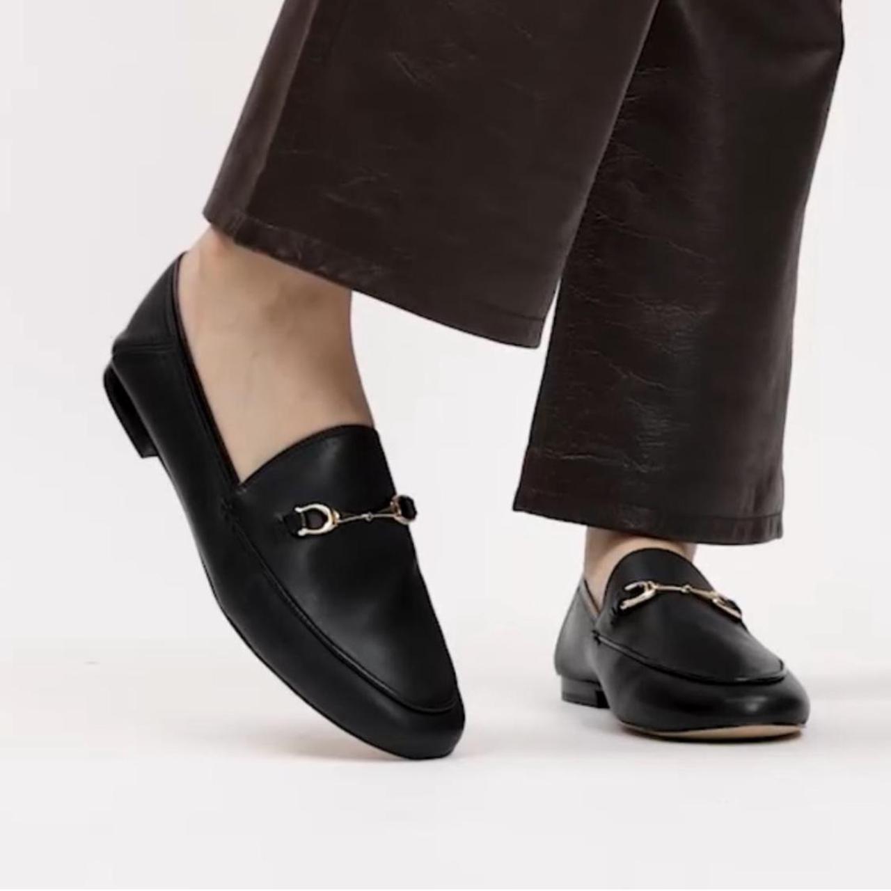 coach black loafers women's