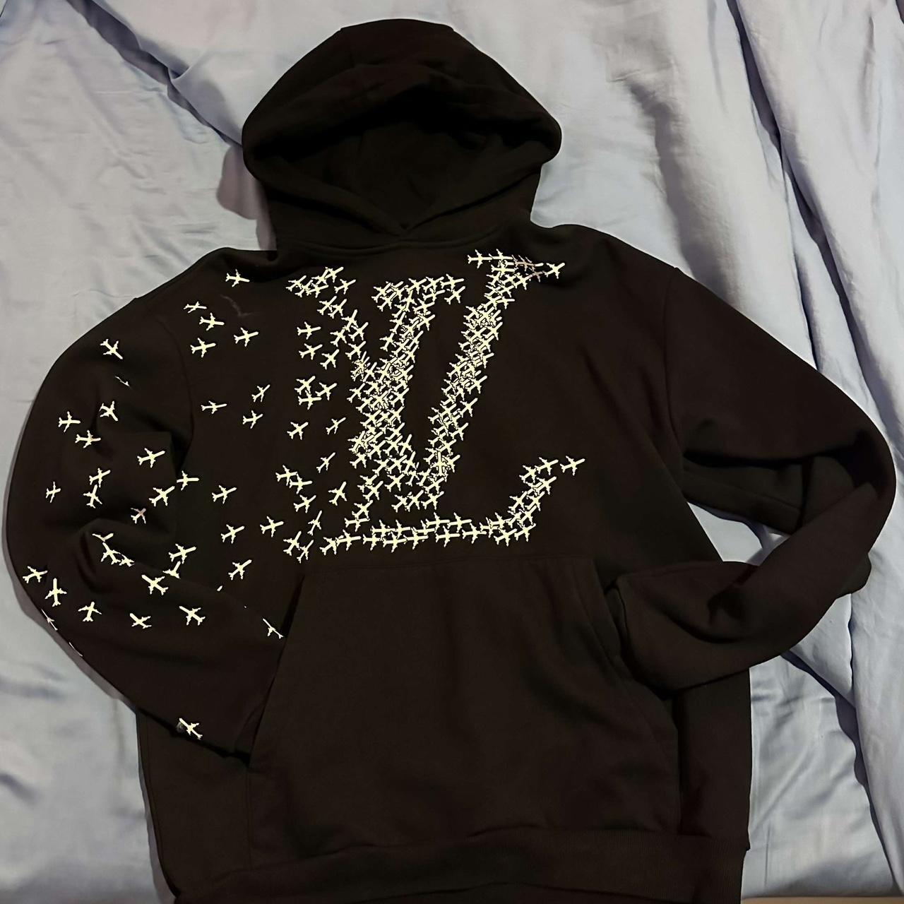 Louis vuitton planes printed hoodie sale