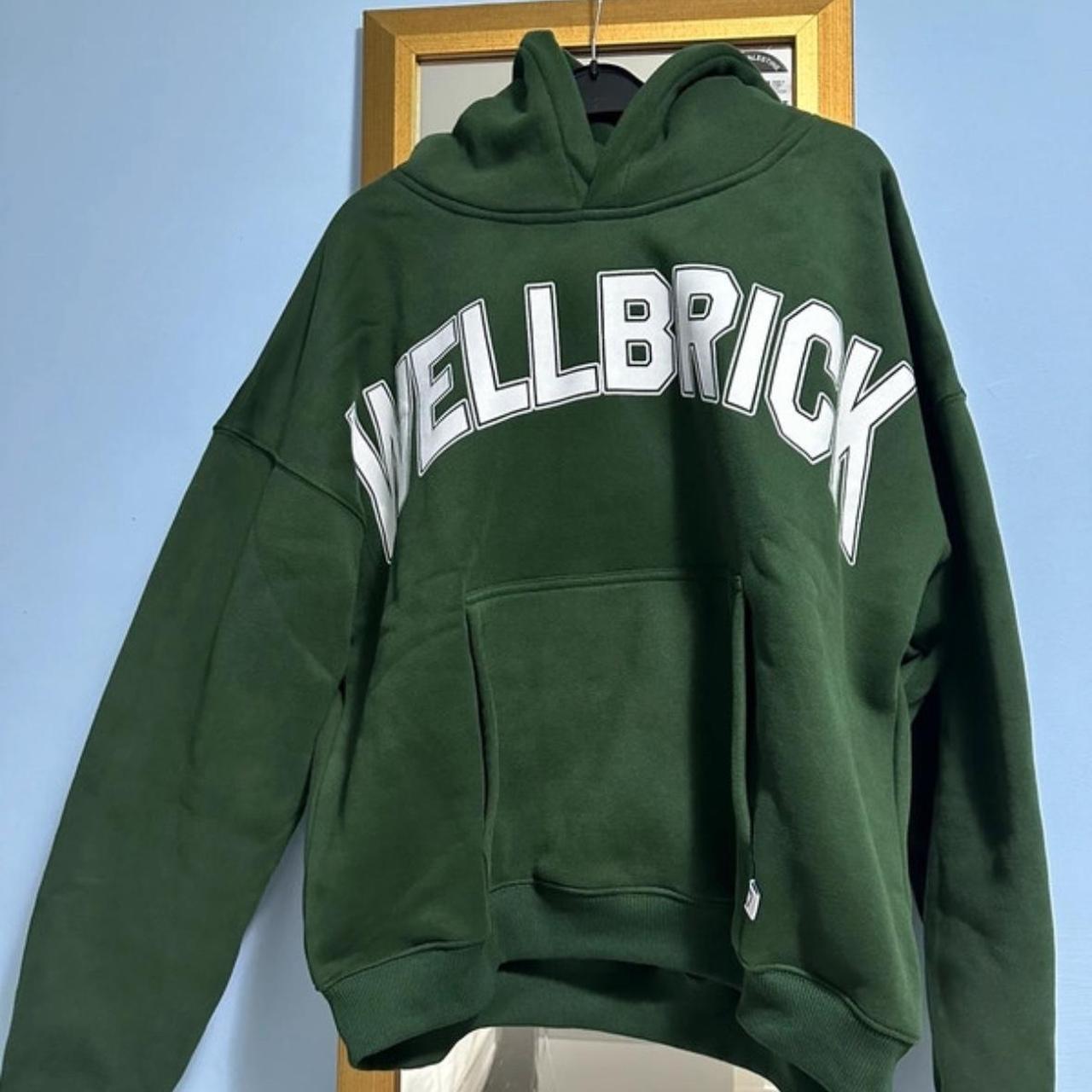 Dark Green Wellbrick Hoodie Size S UNISEX hoodie... - Depop