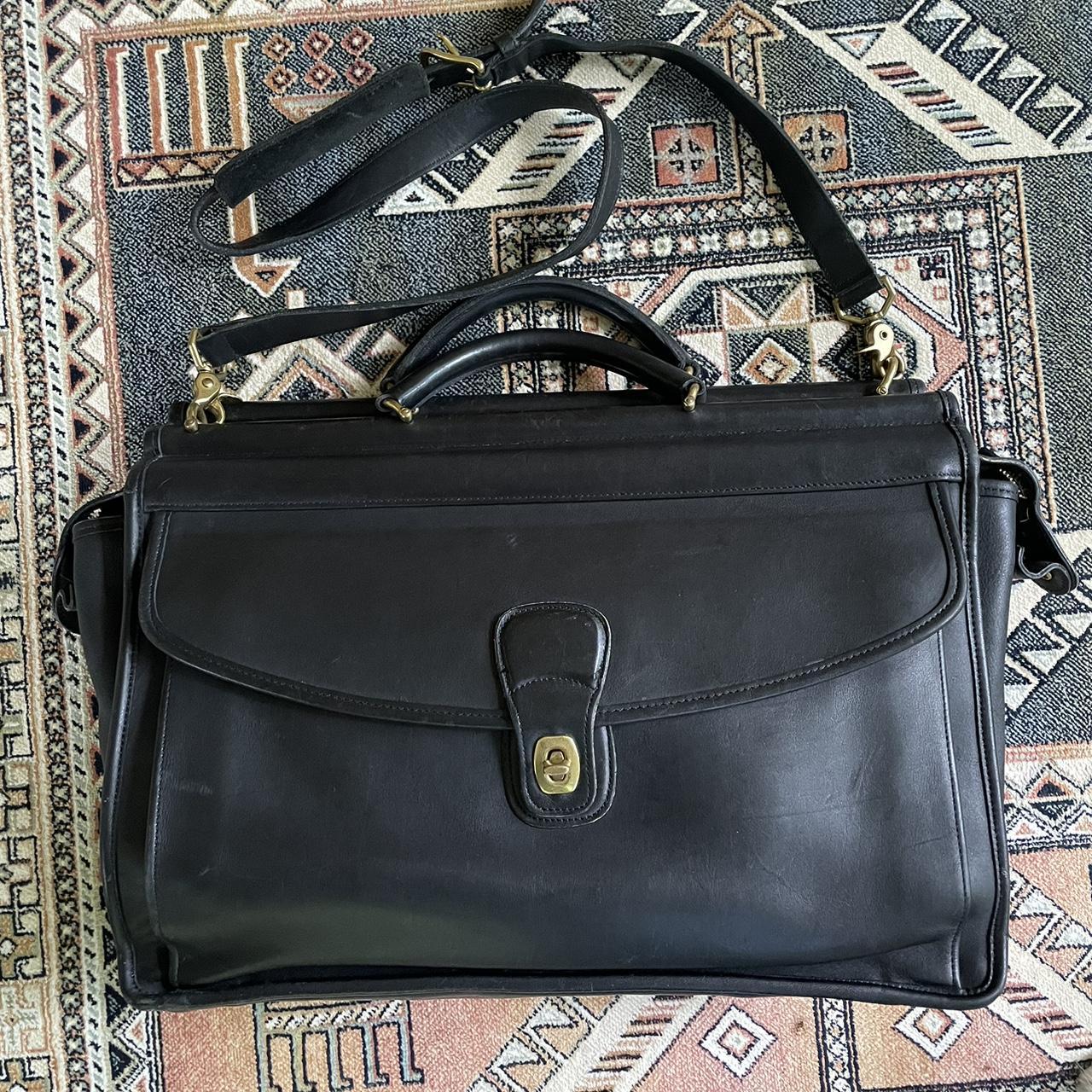 Large Vintage coach laptop bag. Leather. In