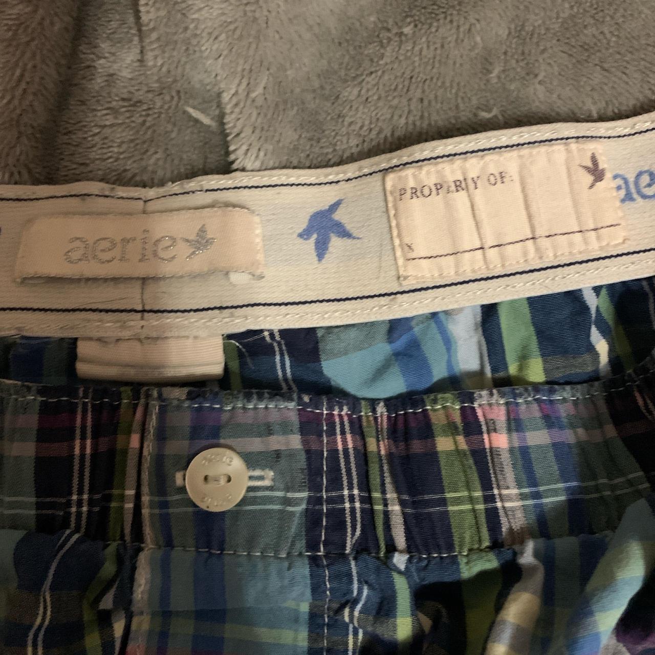 blue aerie sleep shorts blue sleepwear... Depop