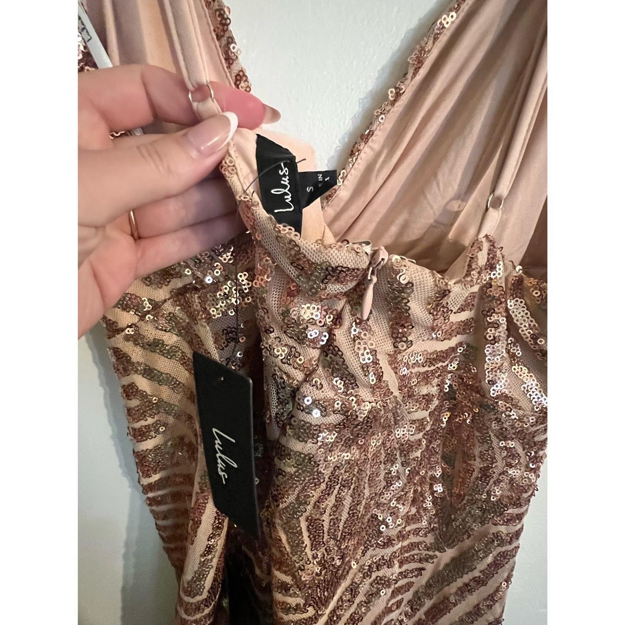 Lulu rose gold sequin jumpsuit online