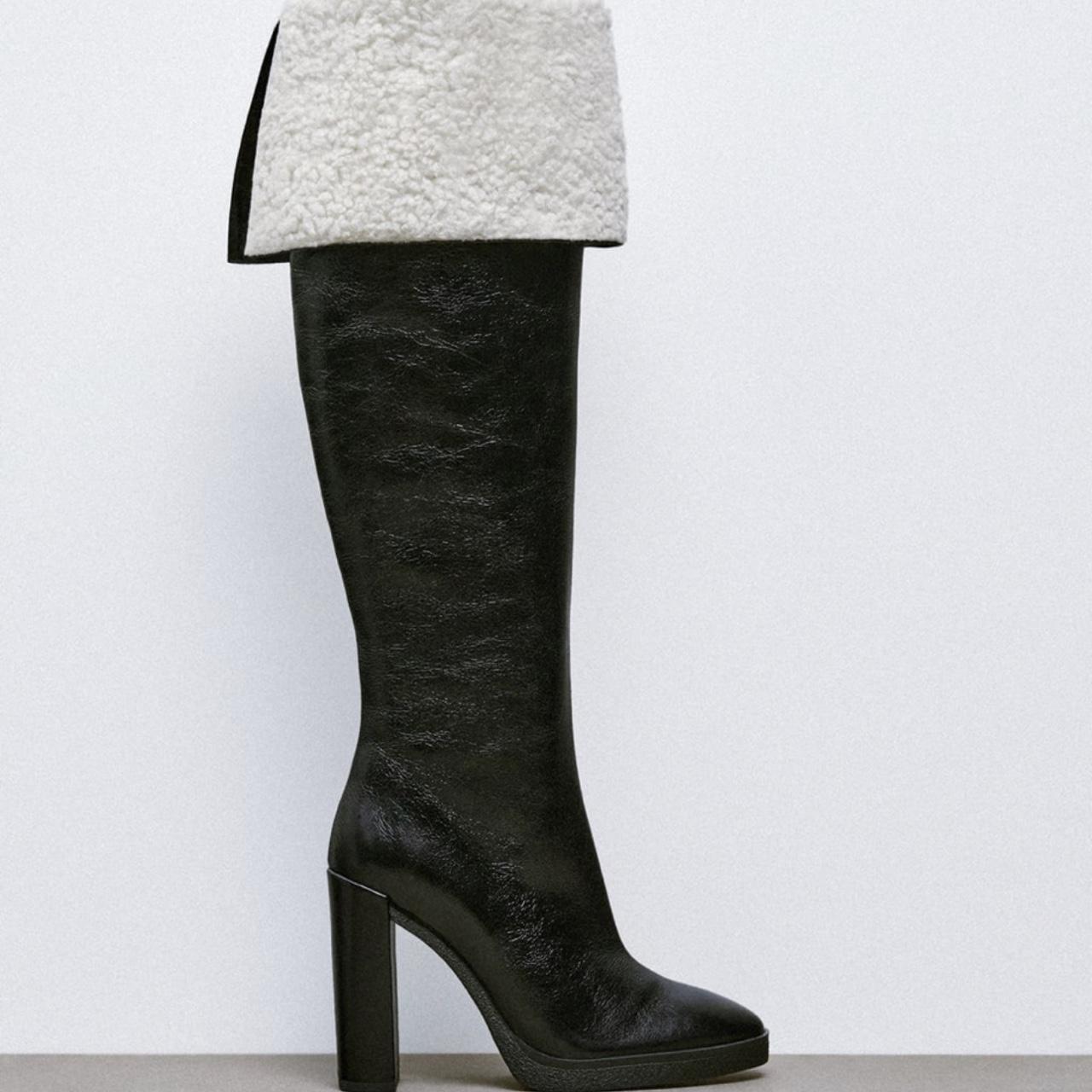 Zara over the knee high store heel boots