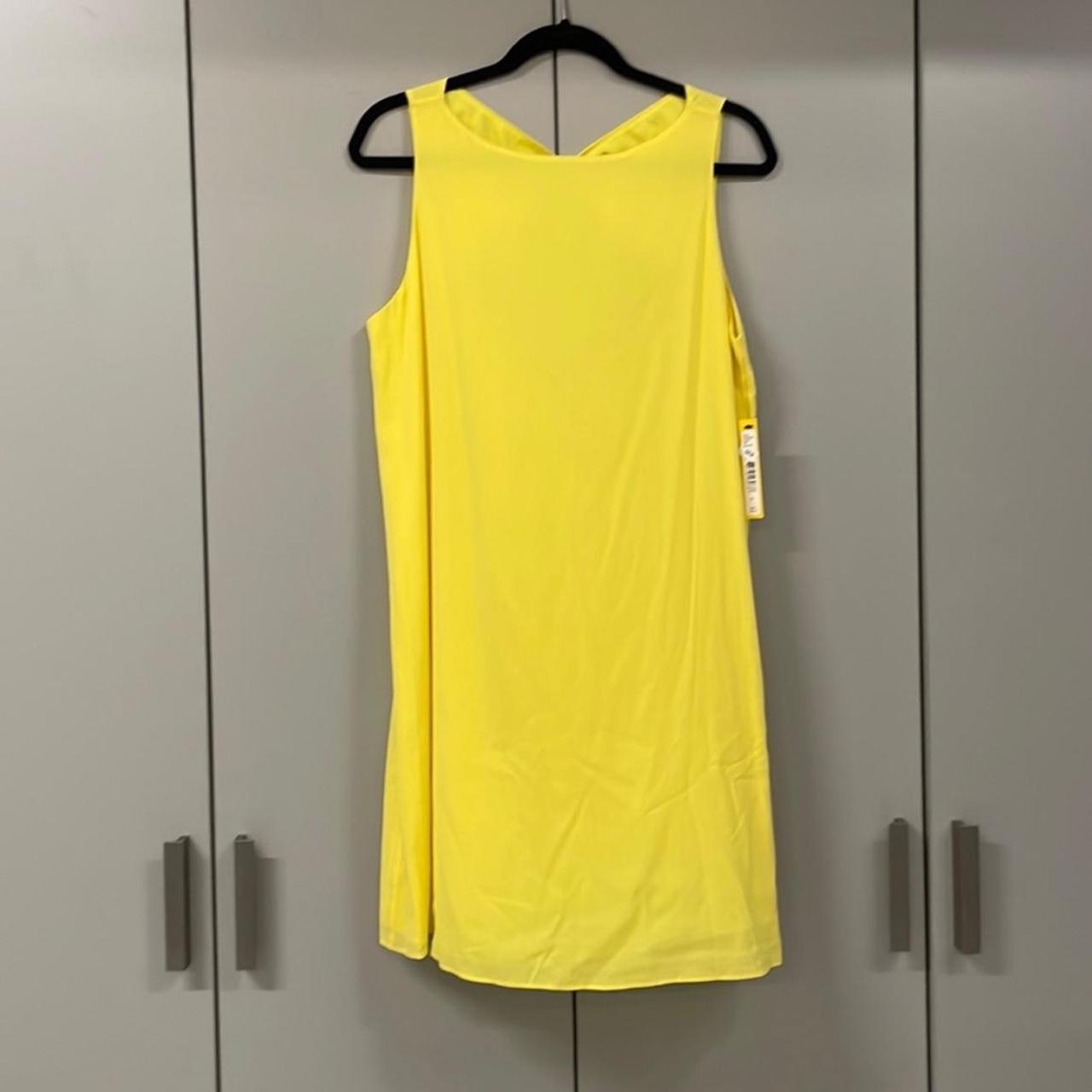 NWT Alice Olivia Yellow Silk Dress Size L