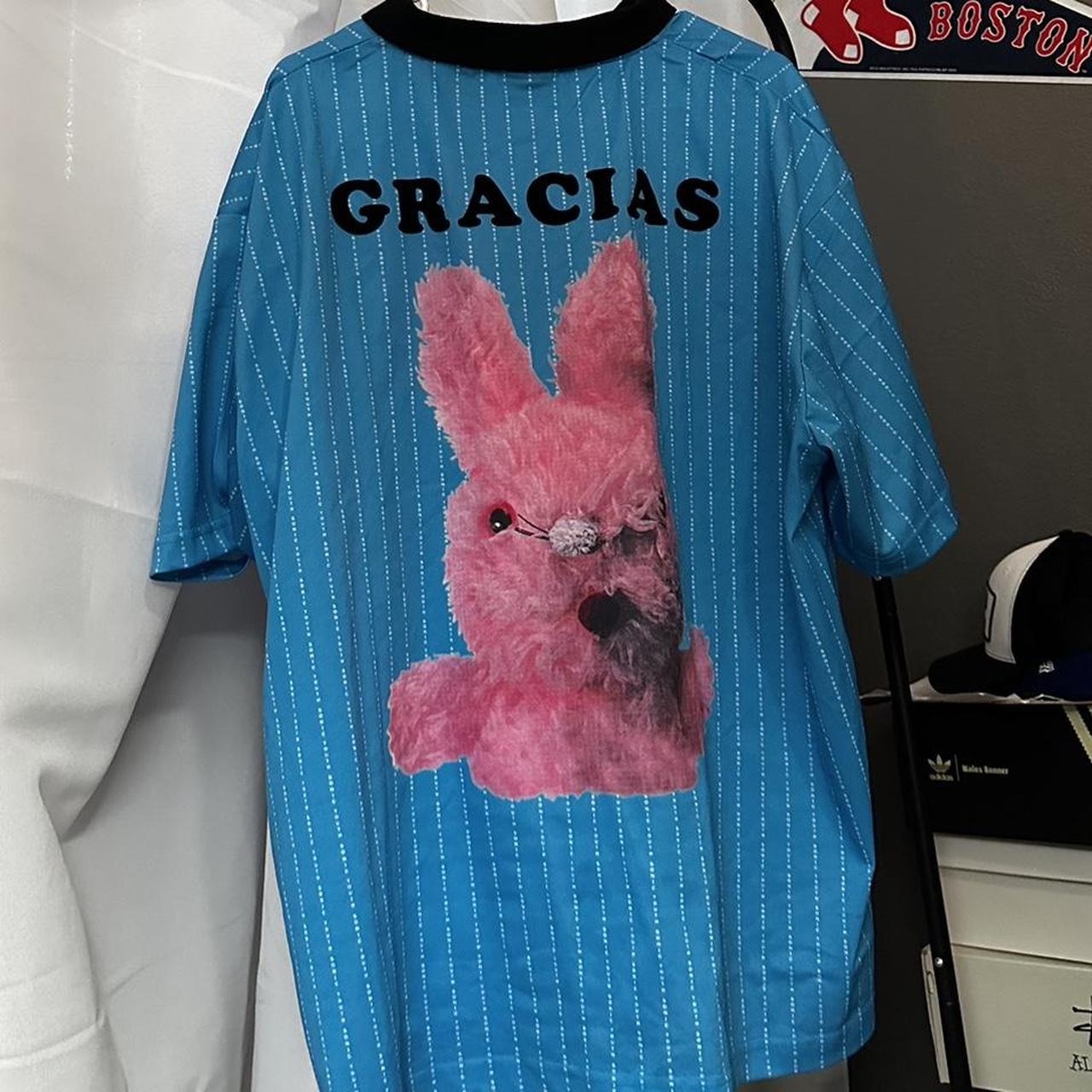 PLEASURES X SONIC YOUTH BUNNY SOCCER JERSEY | Depop