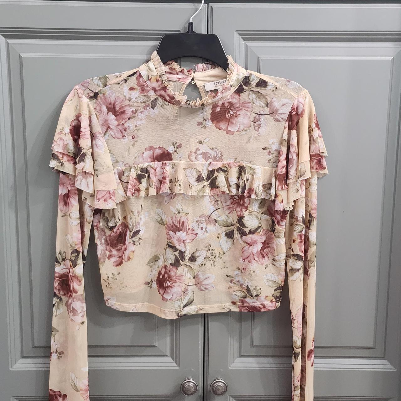Floral Forever 21 Plus Size Blouses Forever 21 Plus Size Green