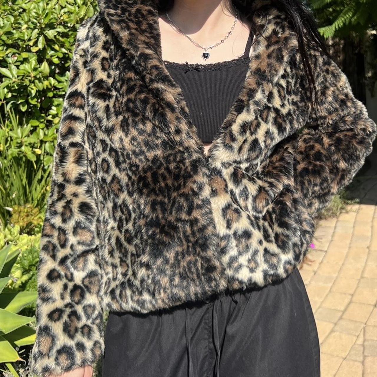 Sparkle And Fade Faux Fur Cheetah Print Faux Fur Depop