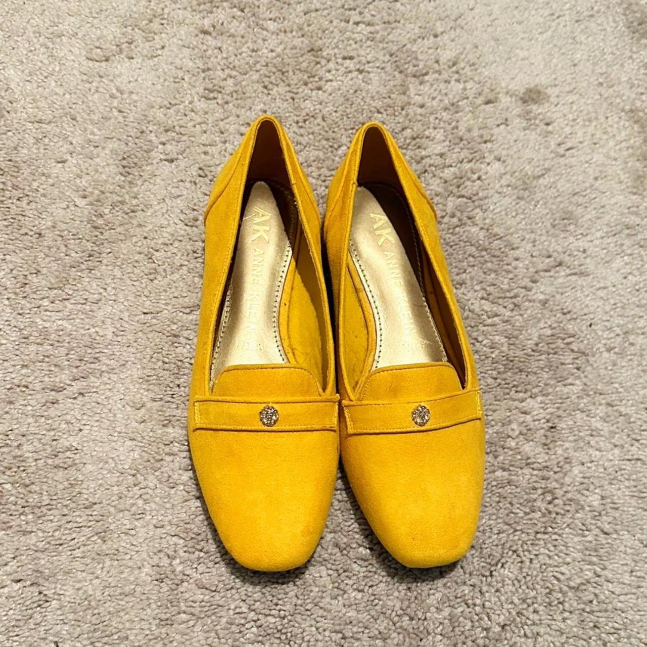 Anne Klein flats. Size 6. Color mustard. Depop