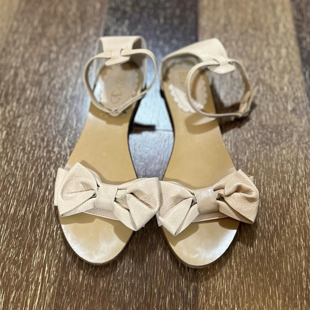 Red Valentino Leather Bow Sandals size 39.5 US. Depop