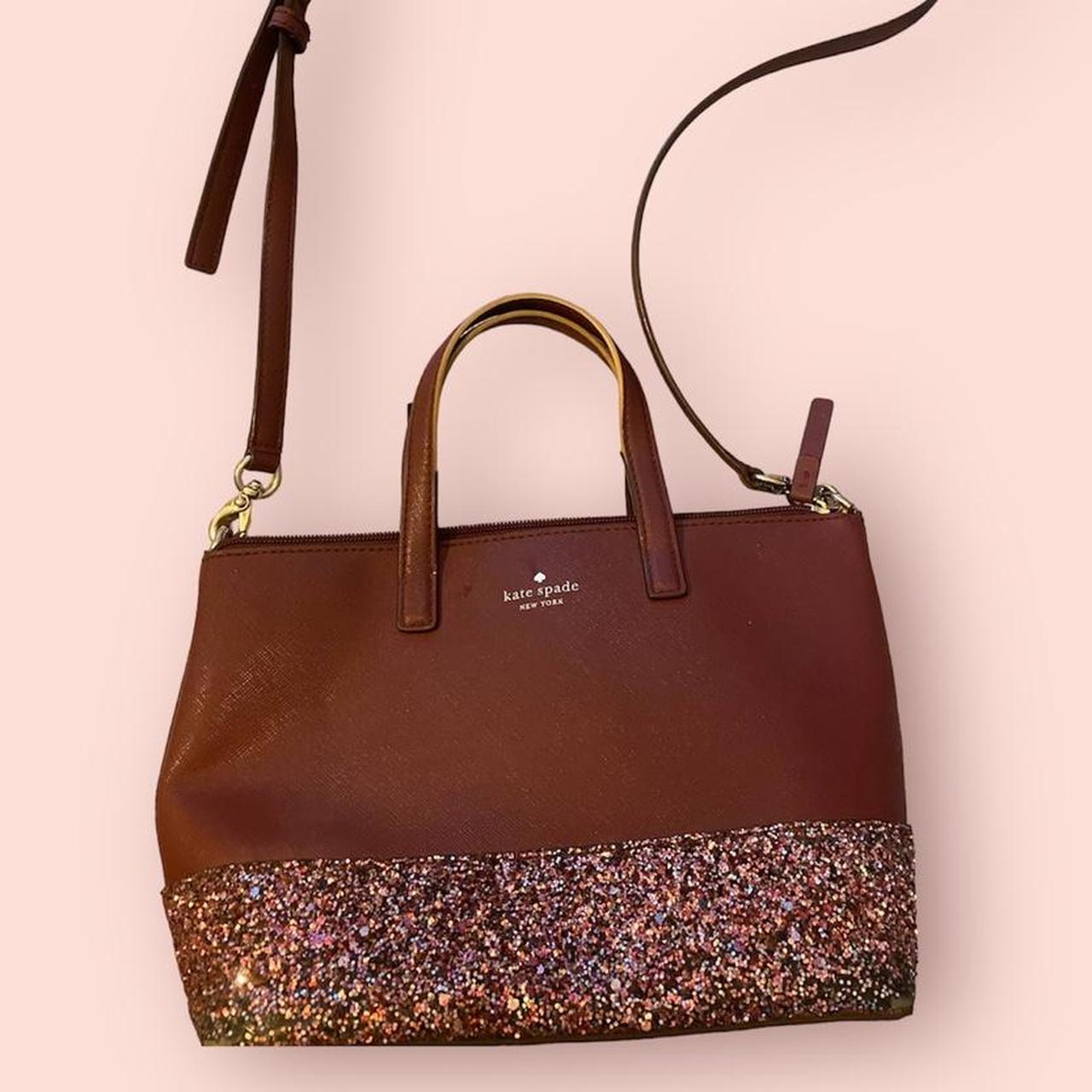 Kate Spade glitter tote shops bags