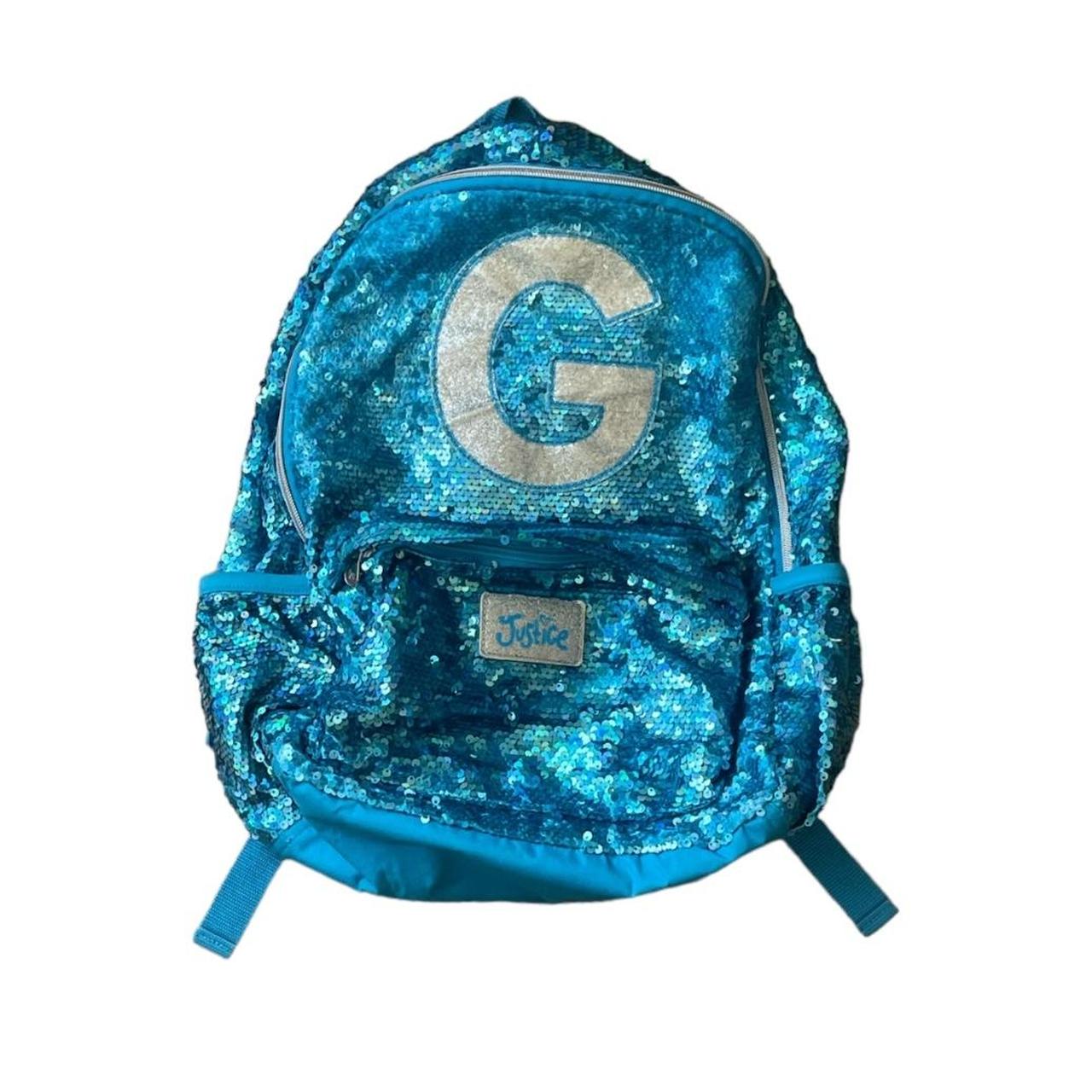 Justice blue backpack hotsell