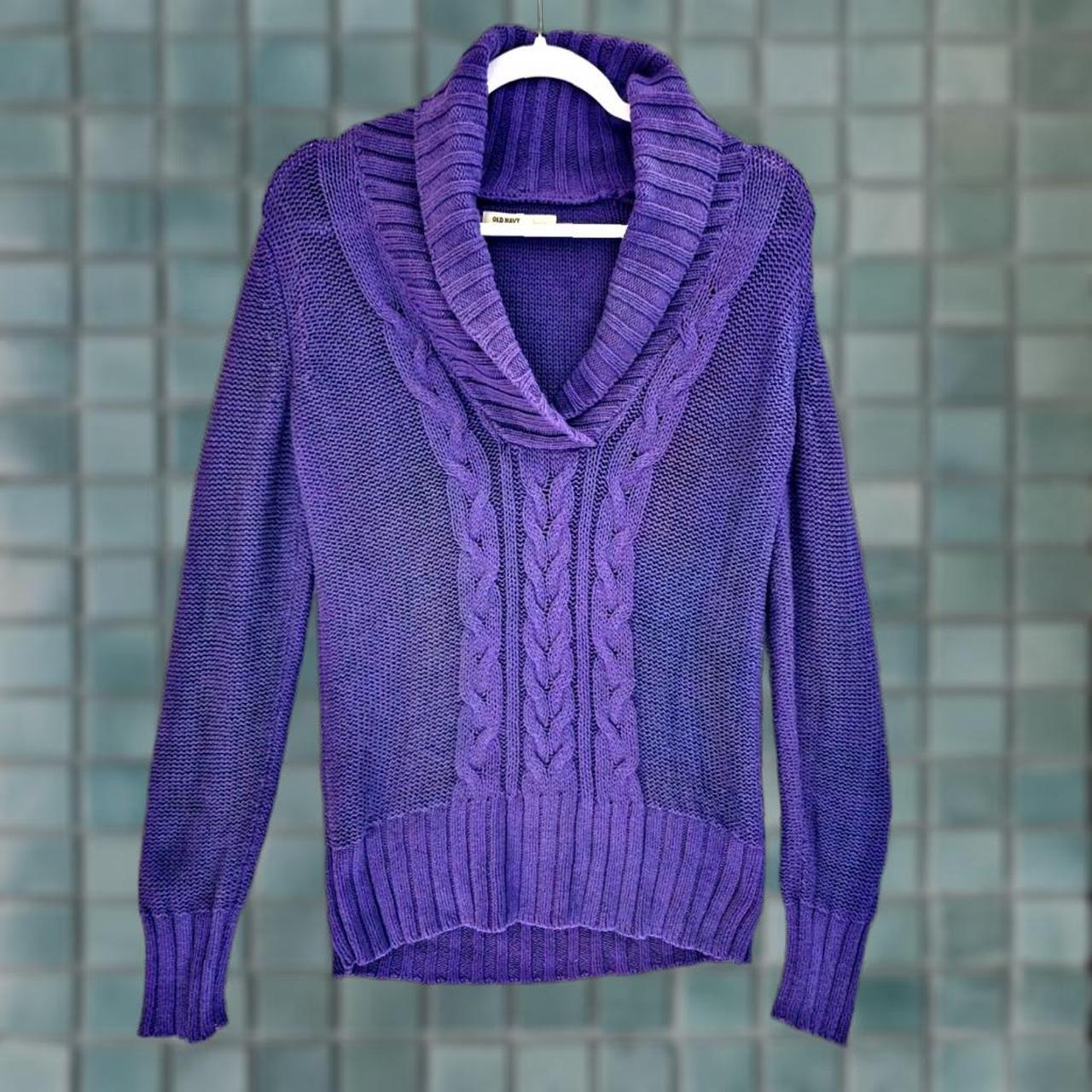 Vintage Women's Sweater Navy/Purple M – OLD NAVY SWEATER