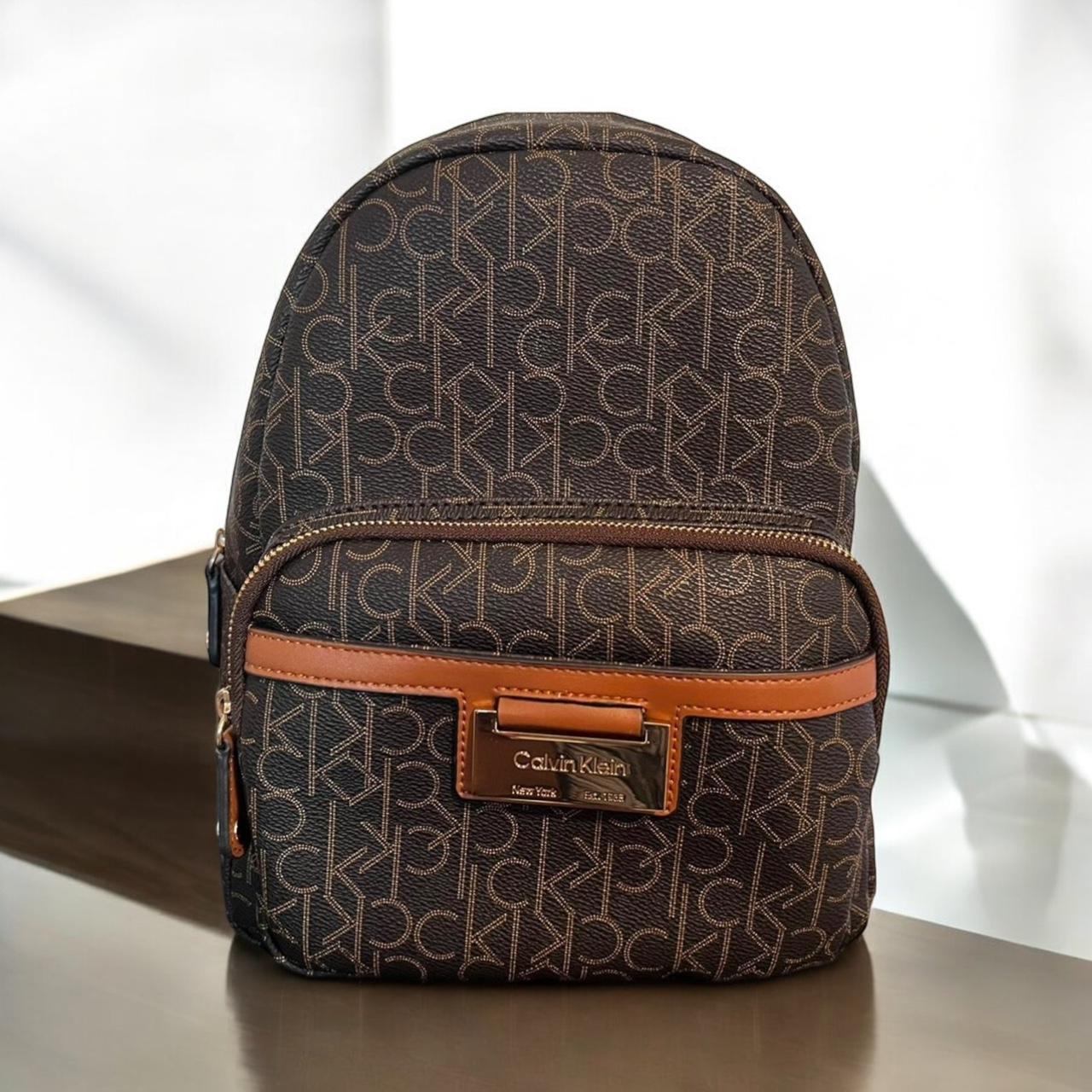 NWT CALVIN KLEIN MONOGRAM SMALL KEY ITEM BACKPACK