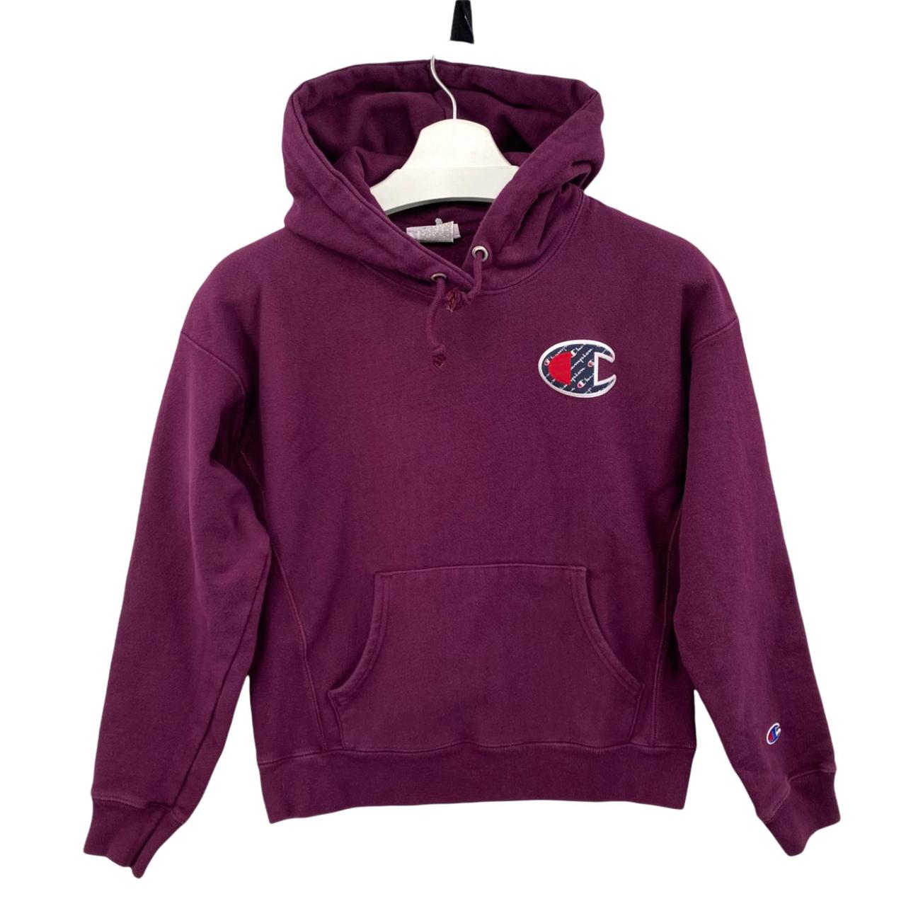 Champion burgundy hoodie women's best sale