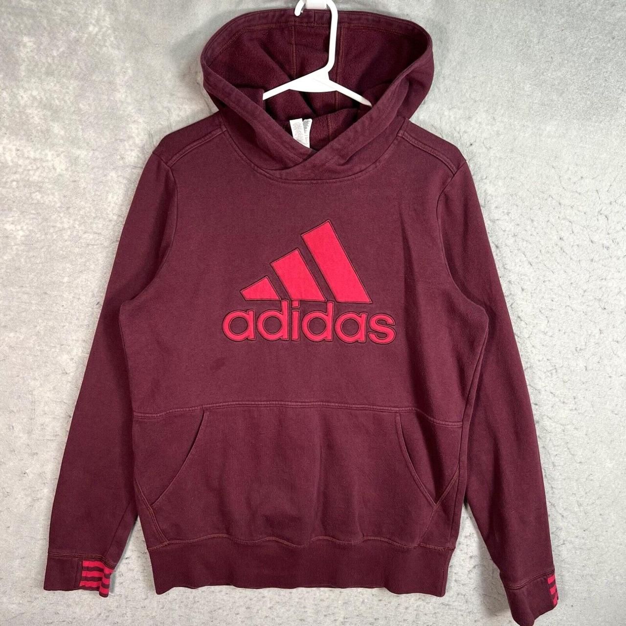 Adidas hoodie shops women's maroon