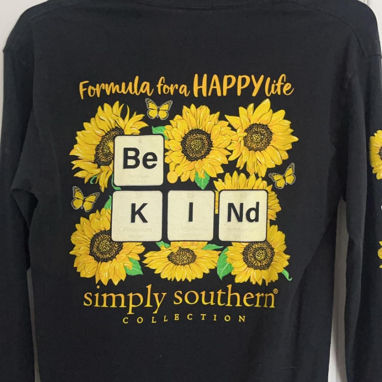 Black sunflower Long Sleeve simply southern top Depop