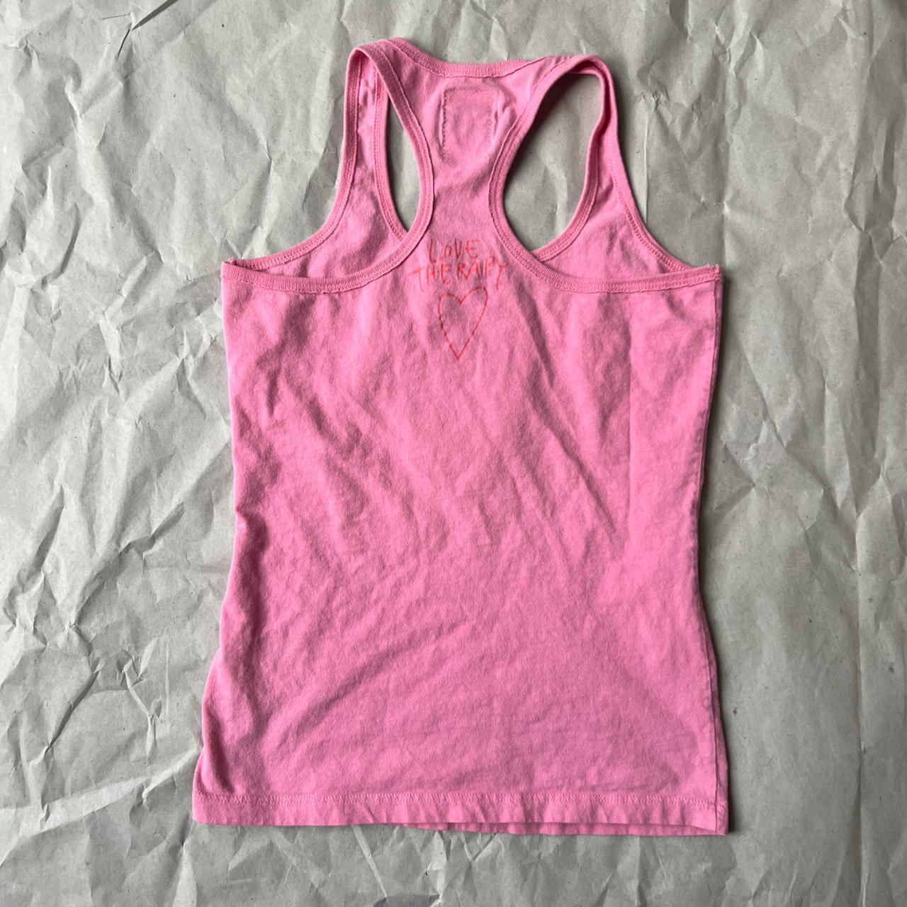 Love Therapy by Fiorucci tank fits XXS-S excellent... - Depop